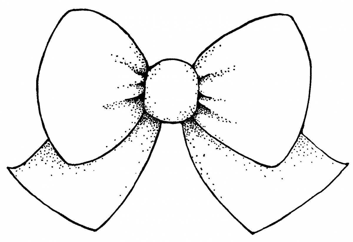 Fun coloring book bow for kids