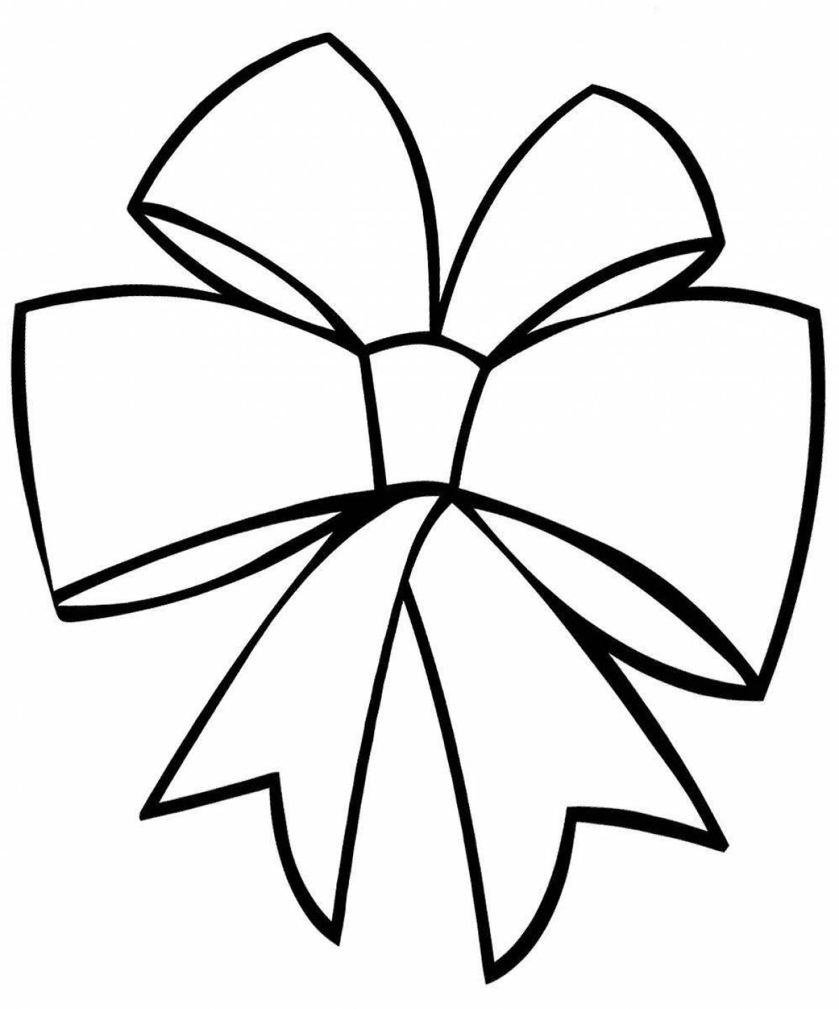 Luminous Bow Coloring Page for Toddlers