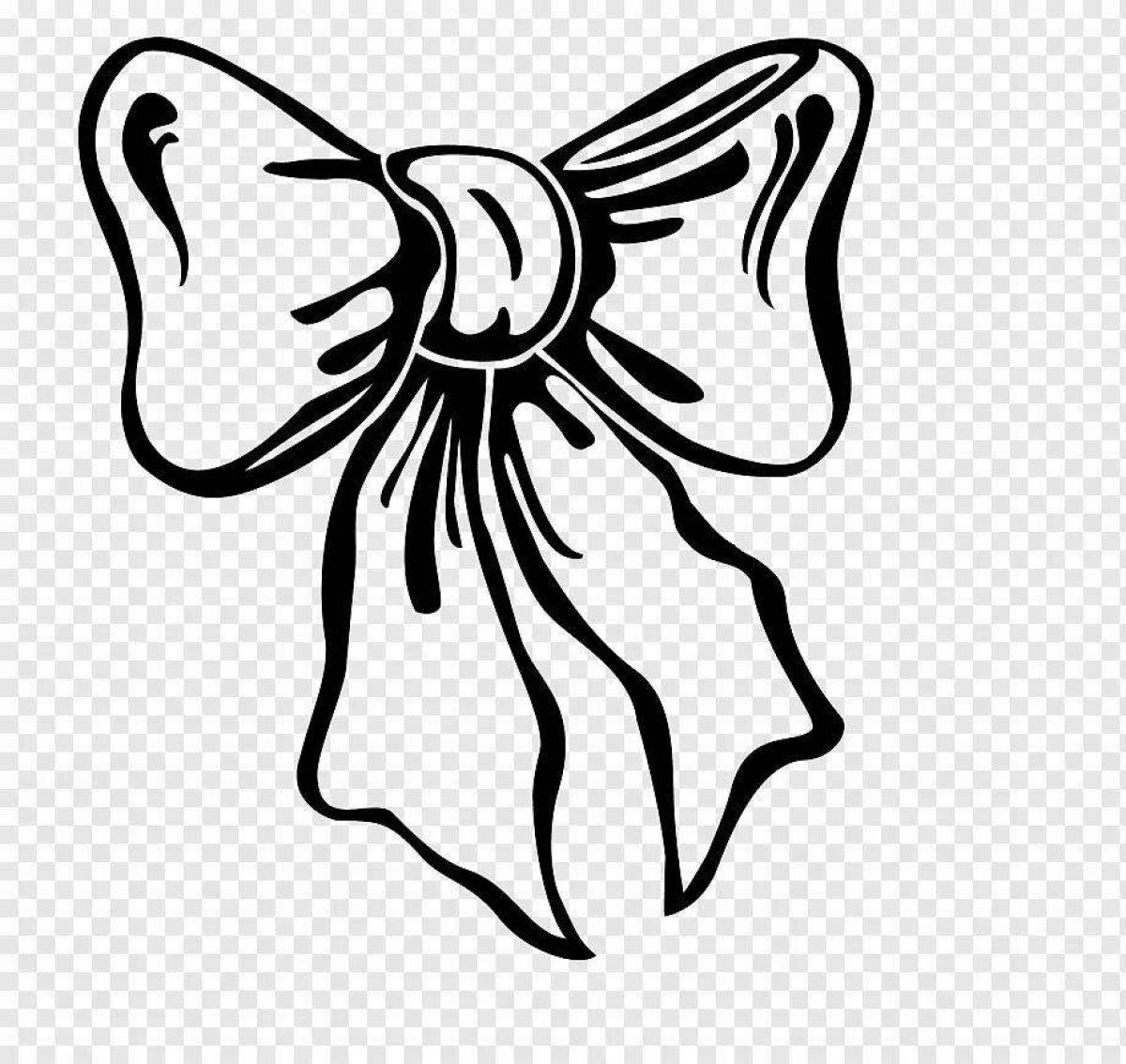 Coloring page bow for the little ones