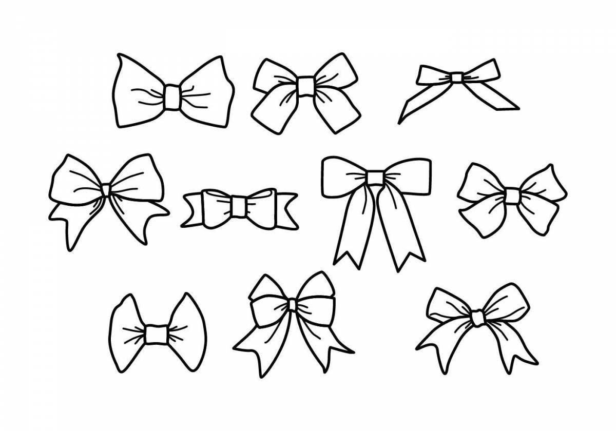 Fun coloring bow for preschoolers