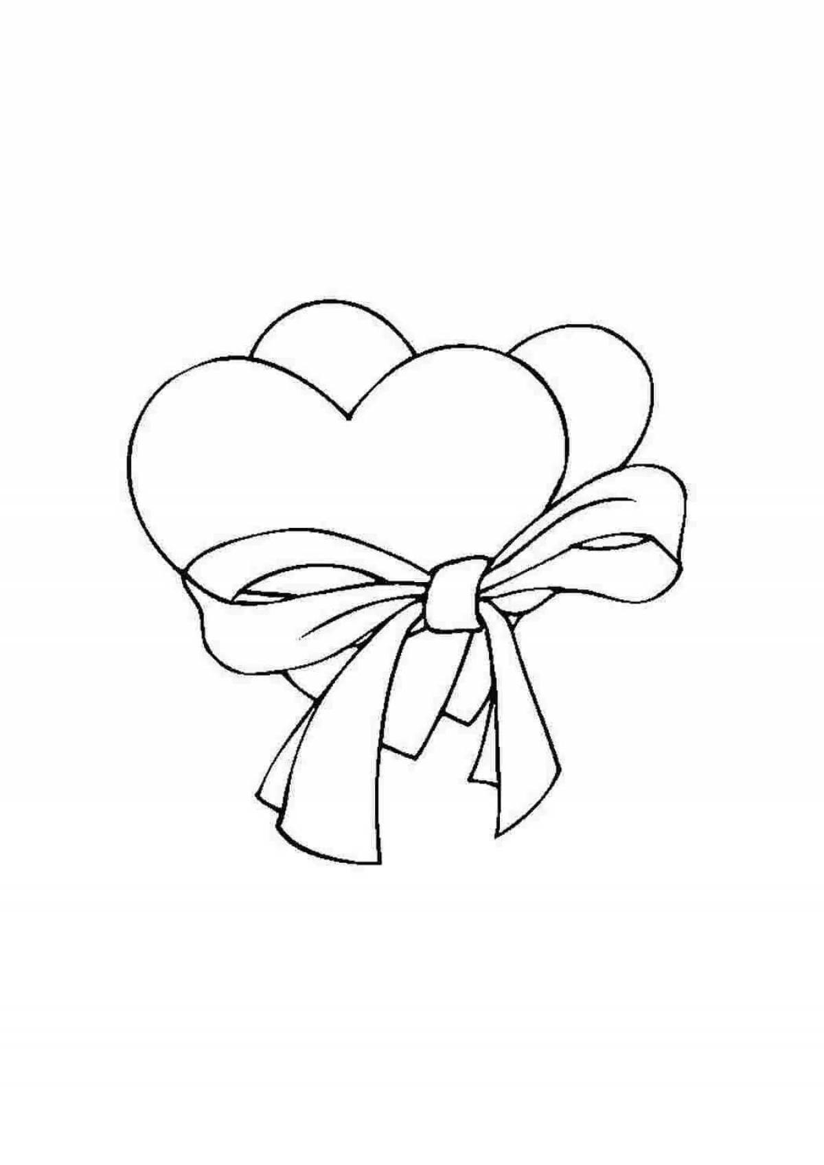 Photo Coloring book bright bow for preschoolers