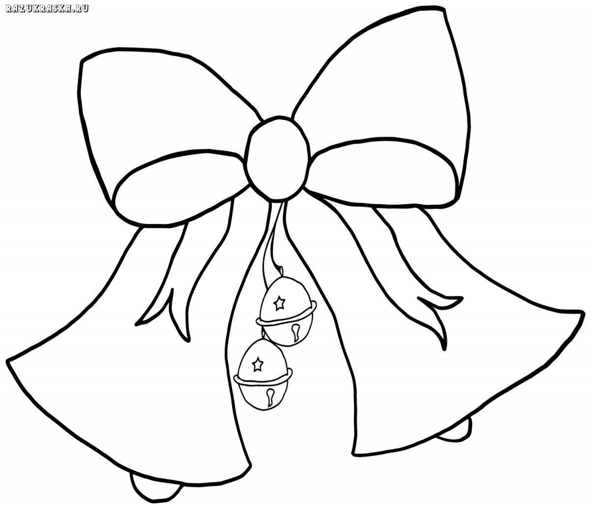 Coloring book bright bow for preschoolers