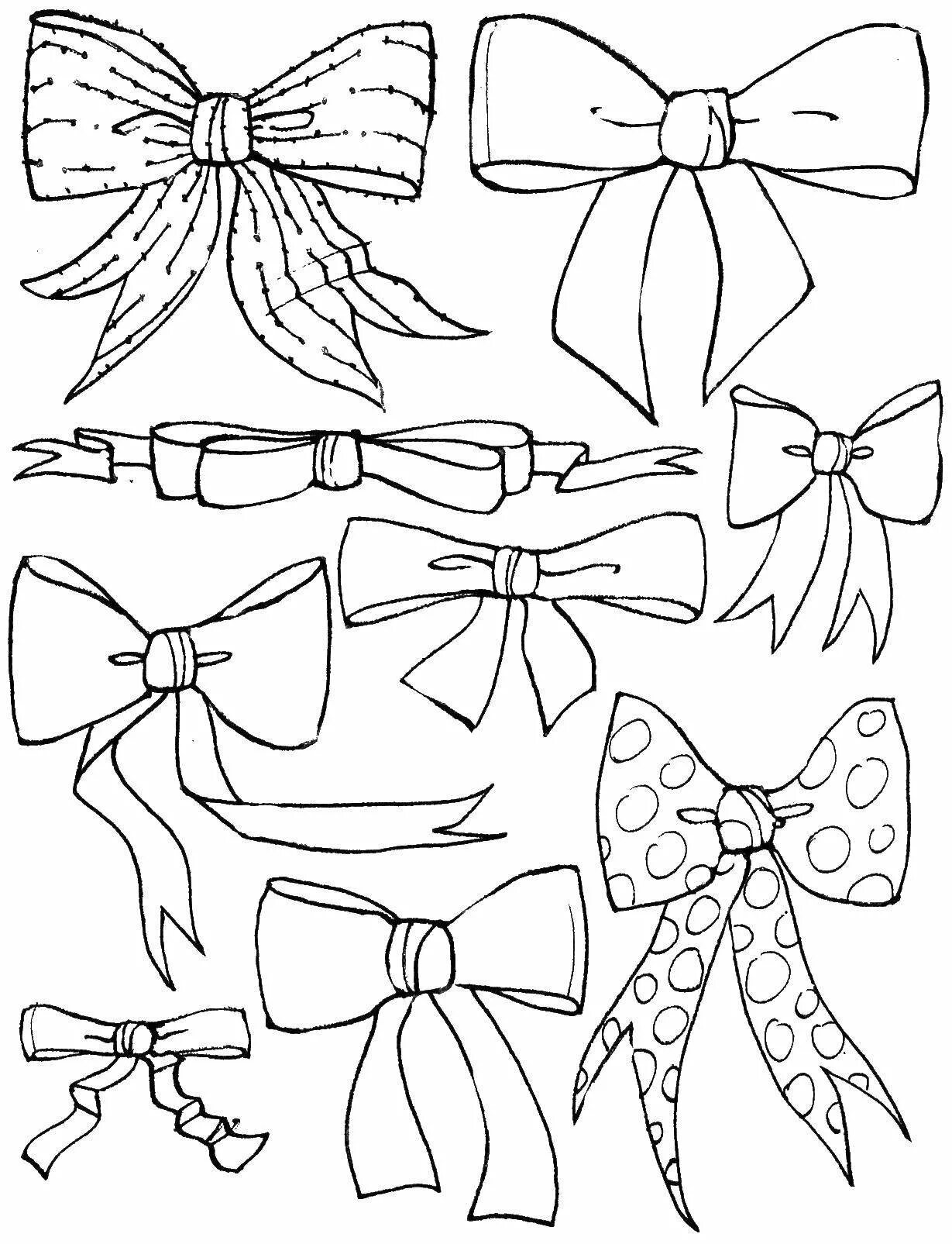 Creative bow coloring for preschoolers