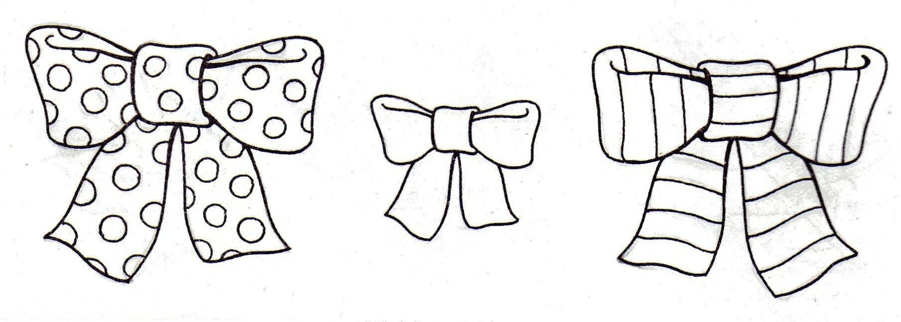 Adorable bow coloring page for preschoolers