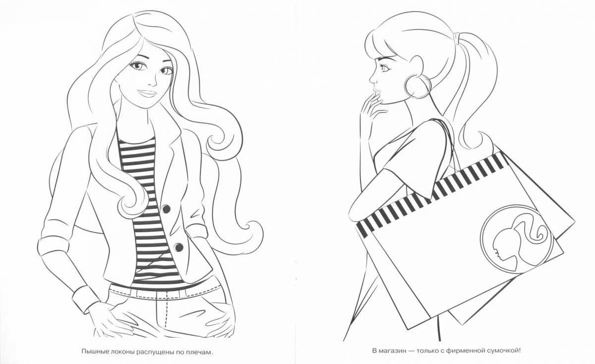 Color-fiesta coloring page double for girls