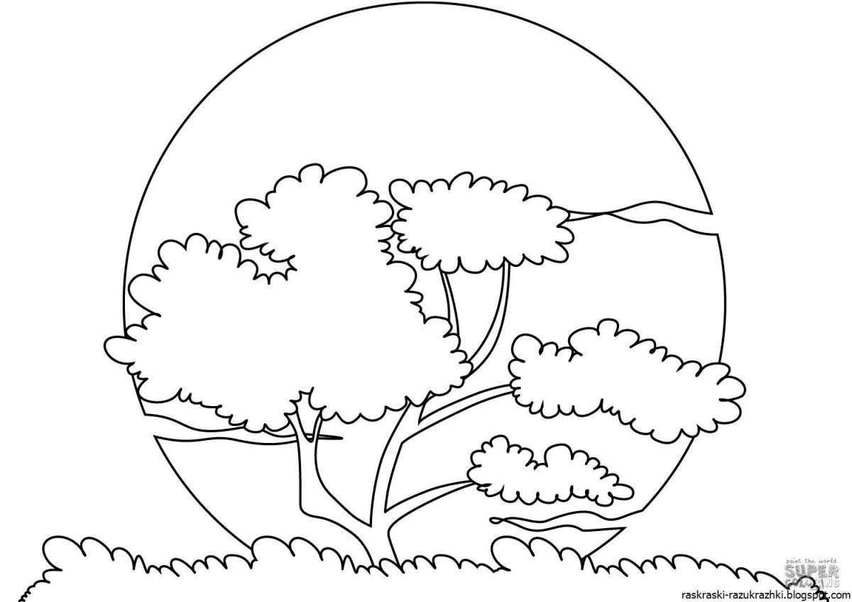 Serene sunset coloring book for kids