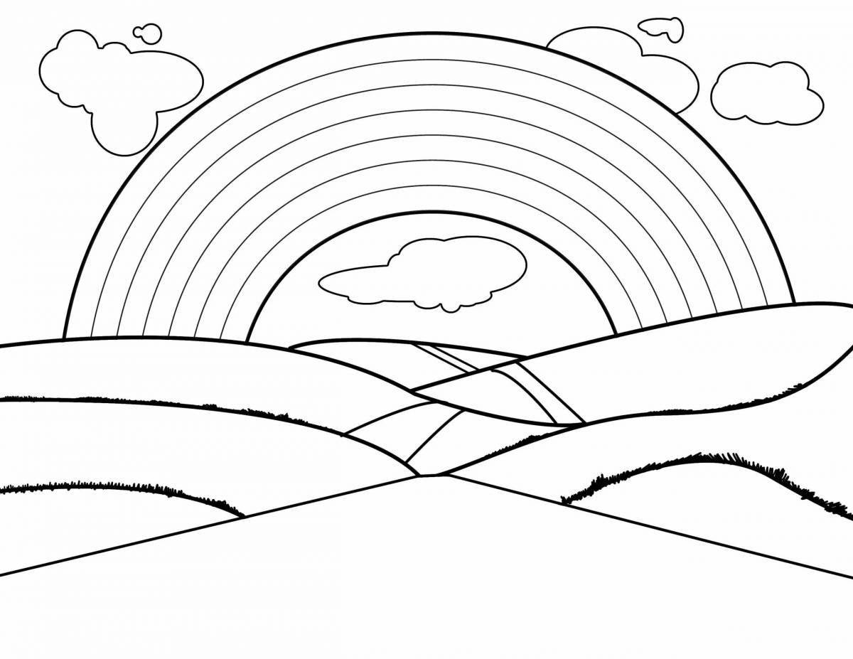 Tempting sunset coloring book for kids