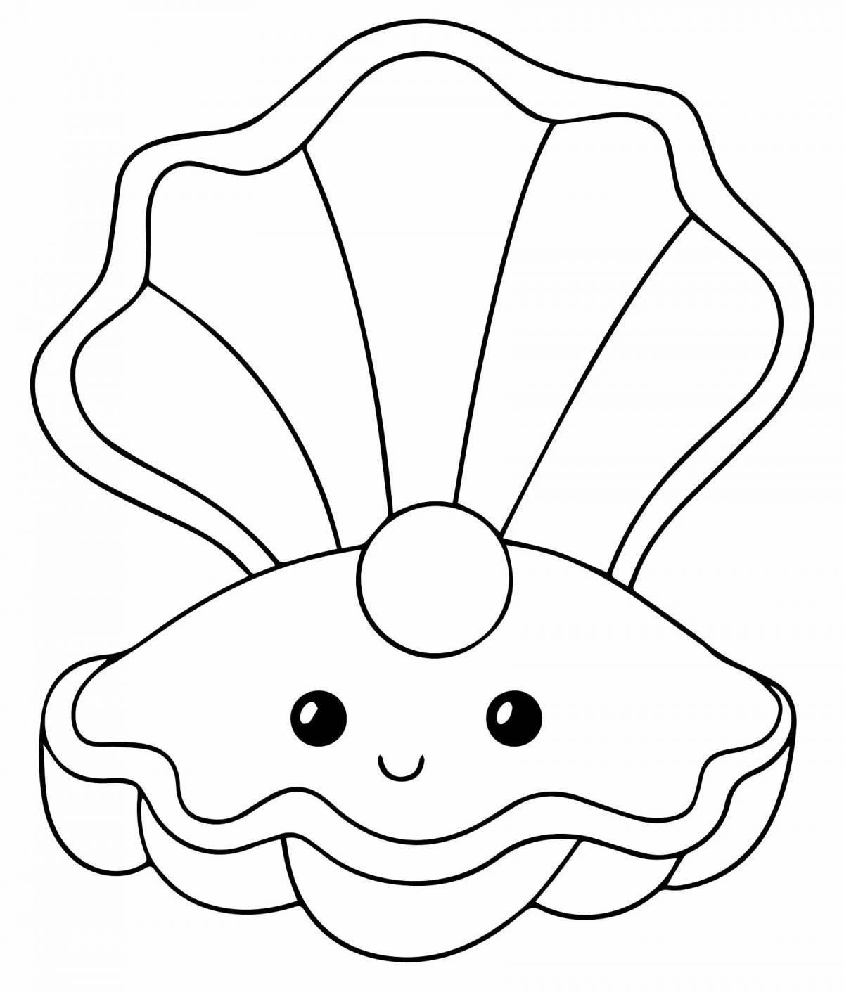 Magic shell coloring book for kids
