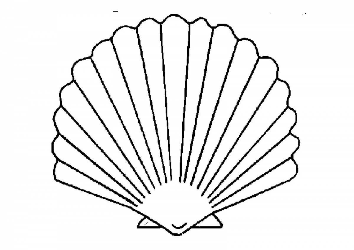 Photo Great shell coloring book for kids