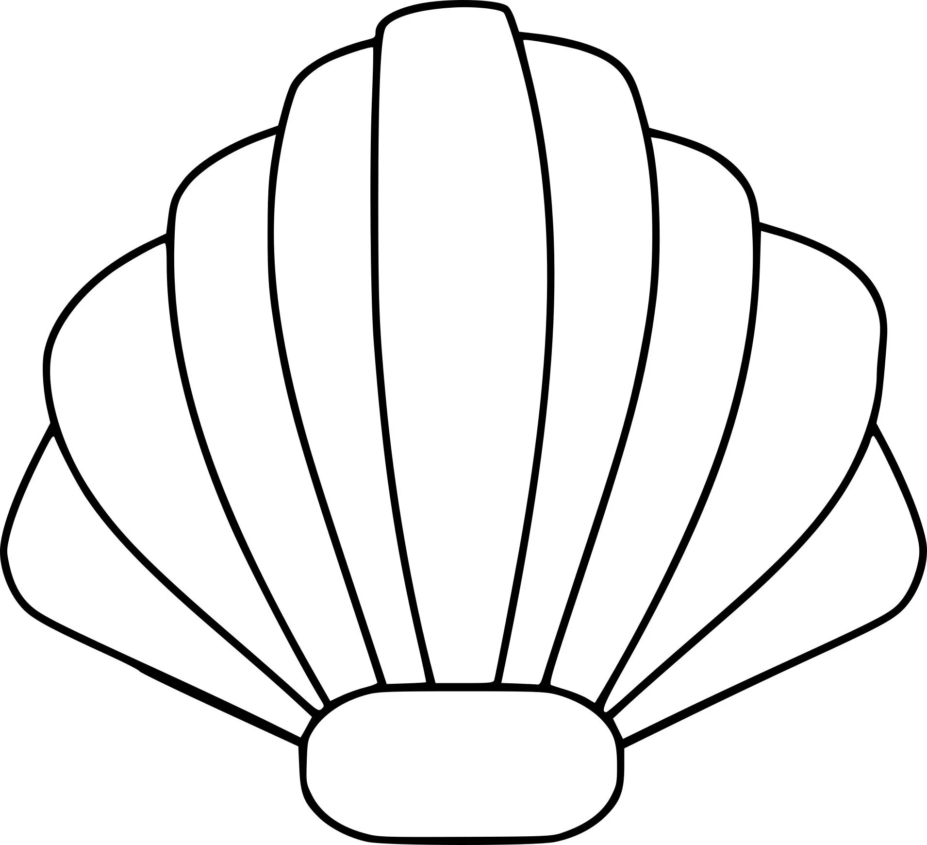 Animated seashells coloring page for kids