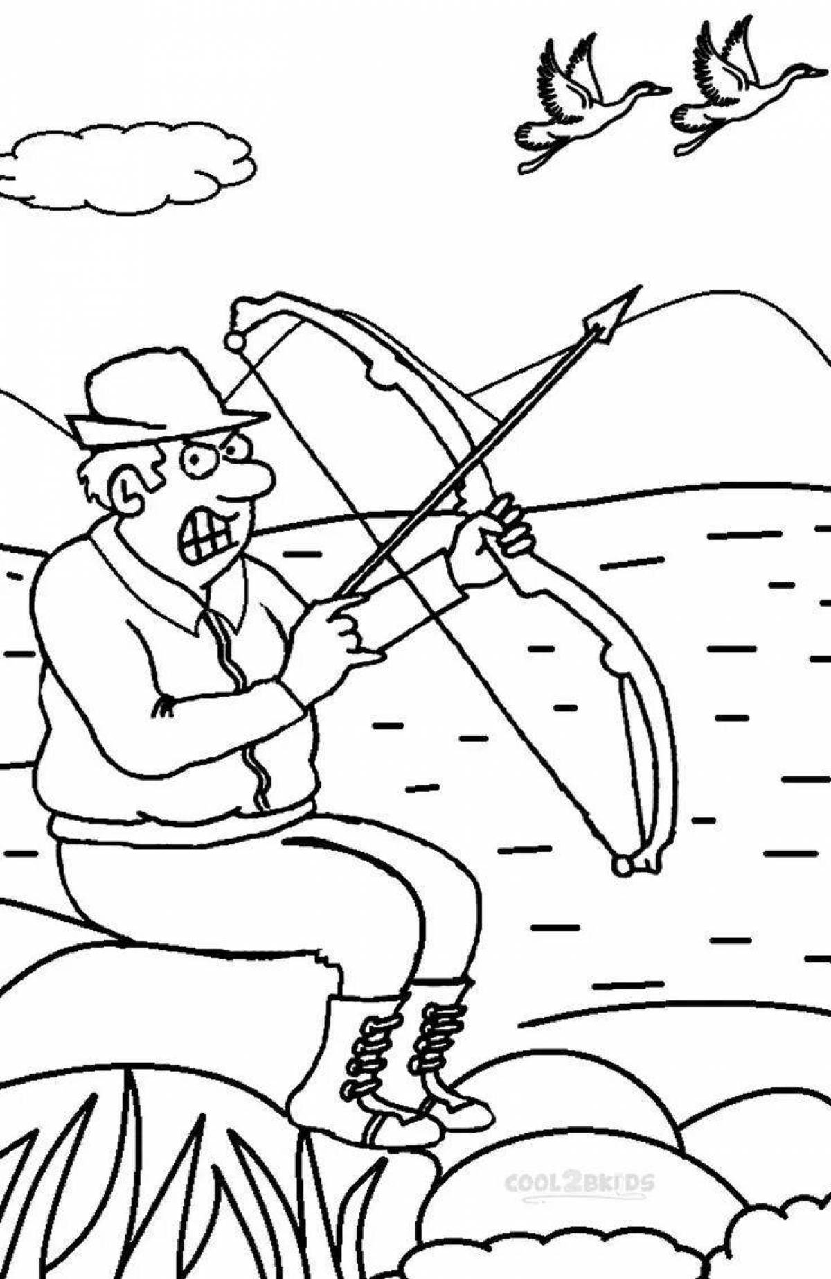 Adventure hunter coloring pages for kids