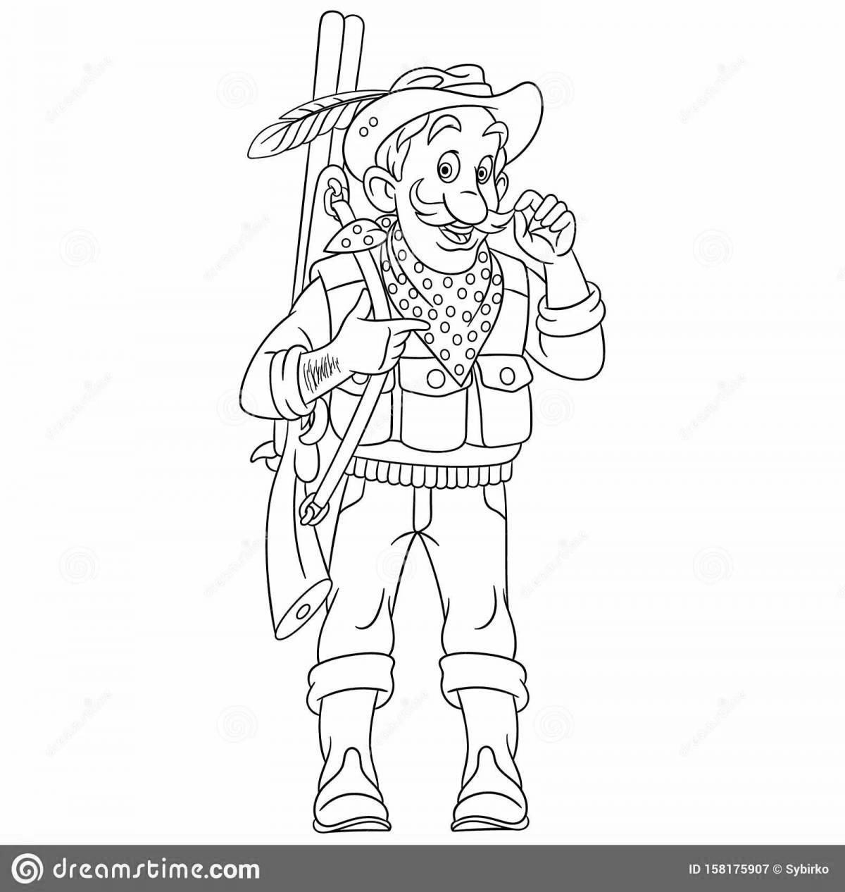 Majestic hunter coloring book for kids