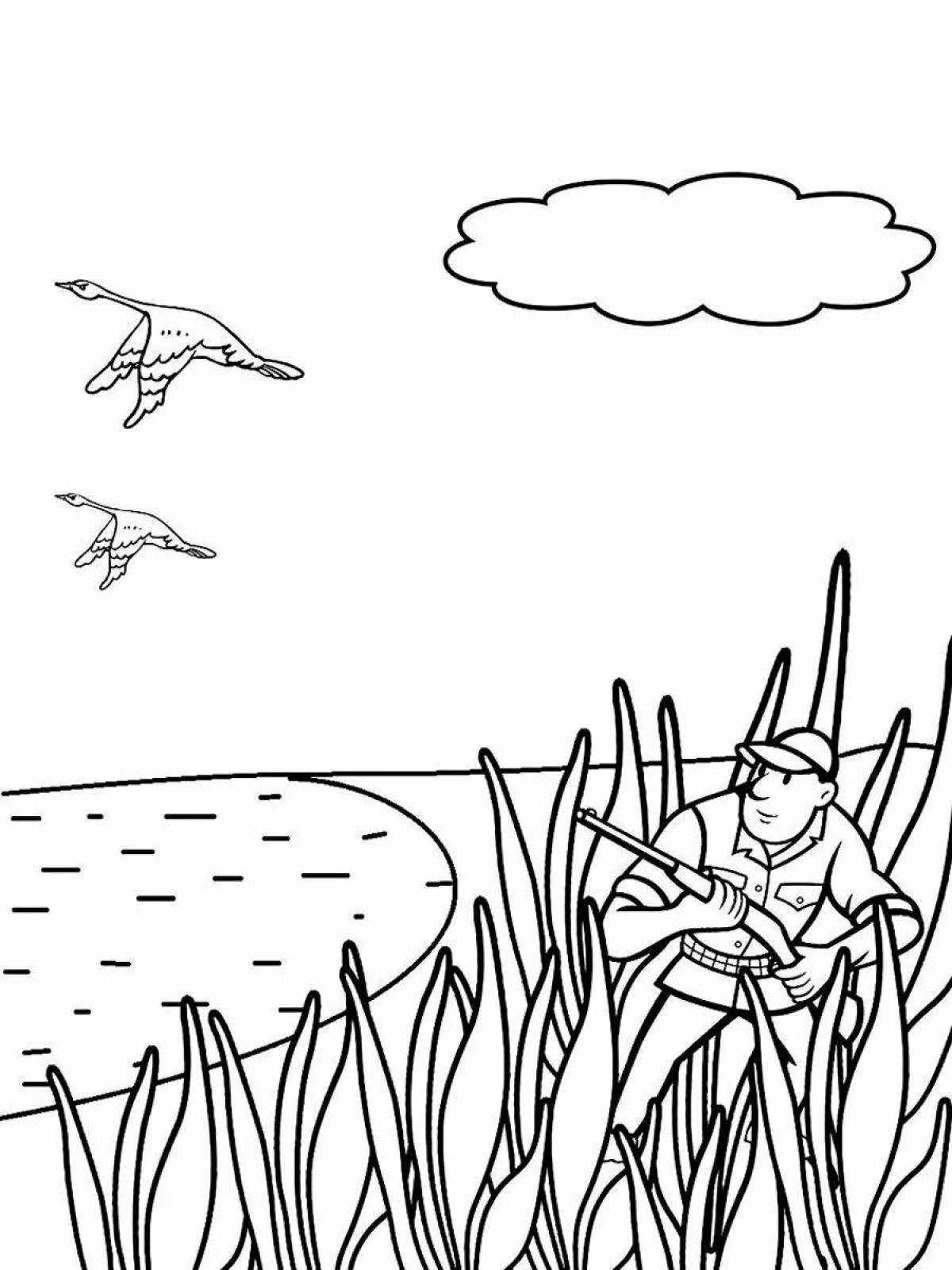Glorious hunter coloring pages for kids
