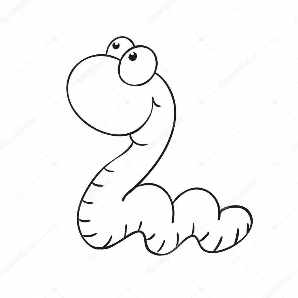 Children's coloring worm