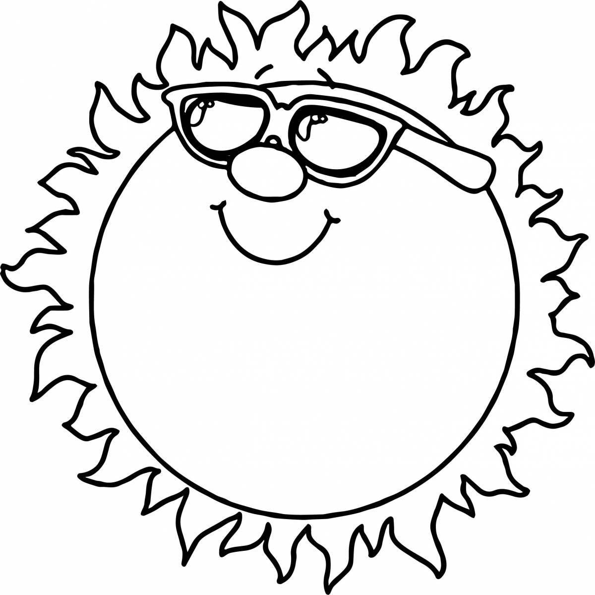 Great sun coloring book for kids
