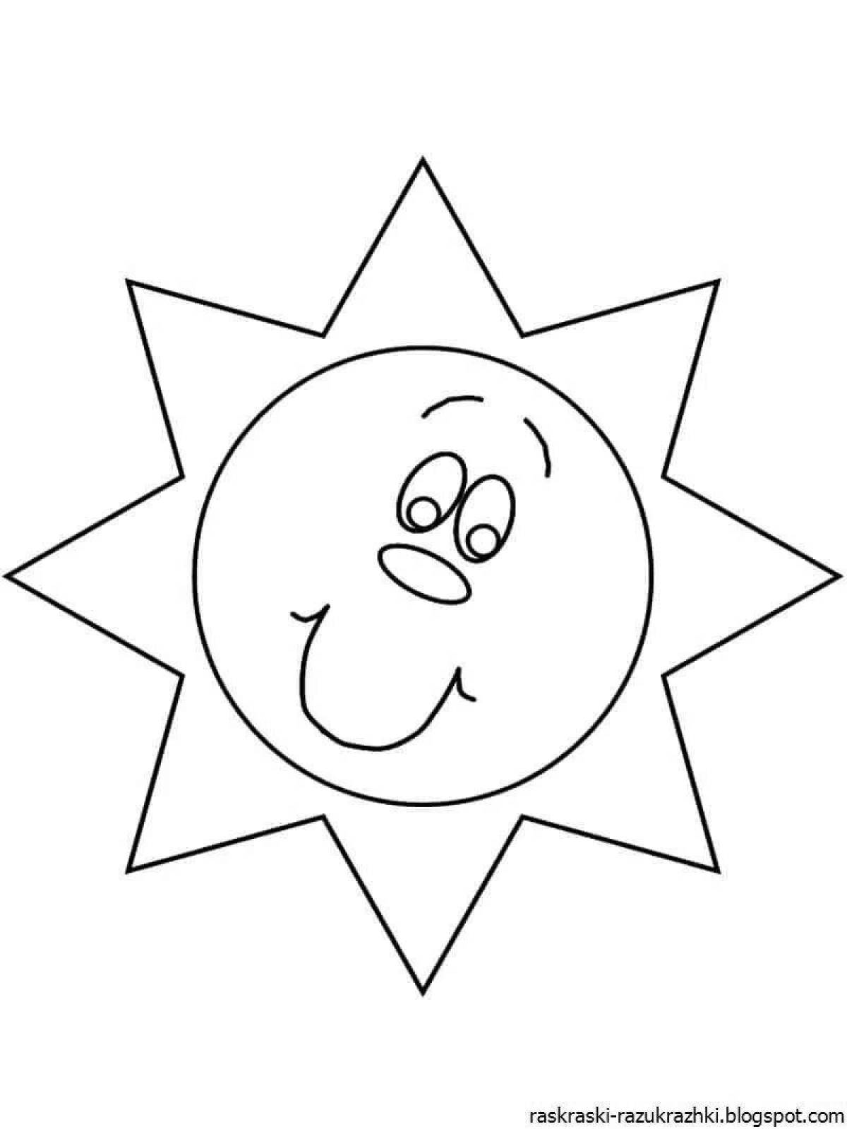 Величественная раскраска «солнечный свет» для детей
