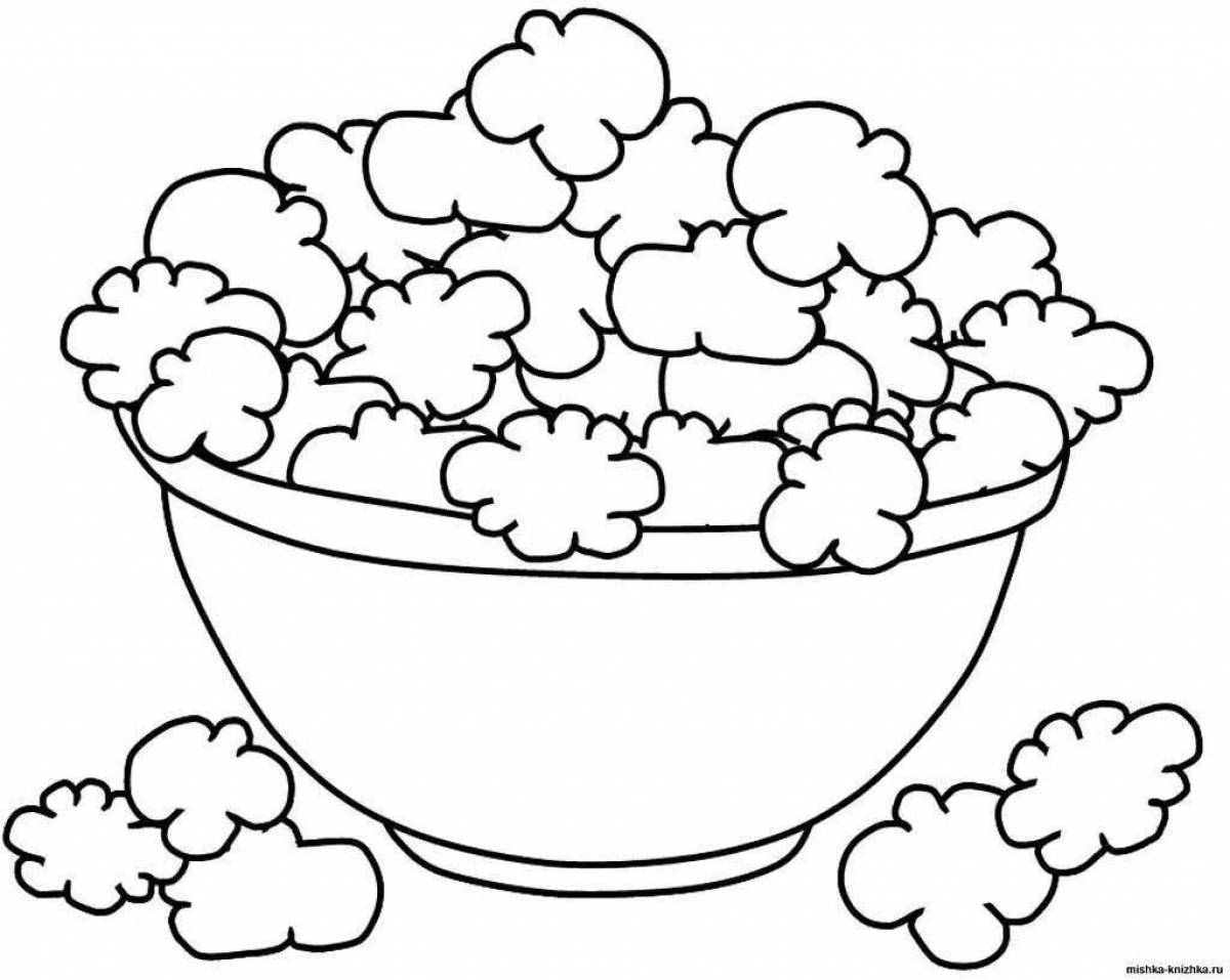 Coloring popcorn for kids