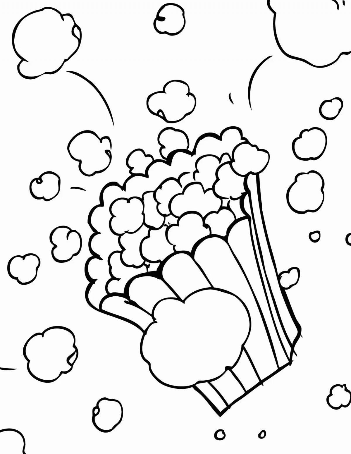 Fabulous popcorn coloring book for kids