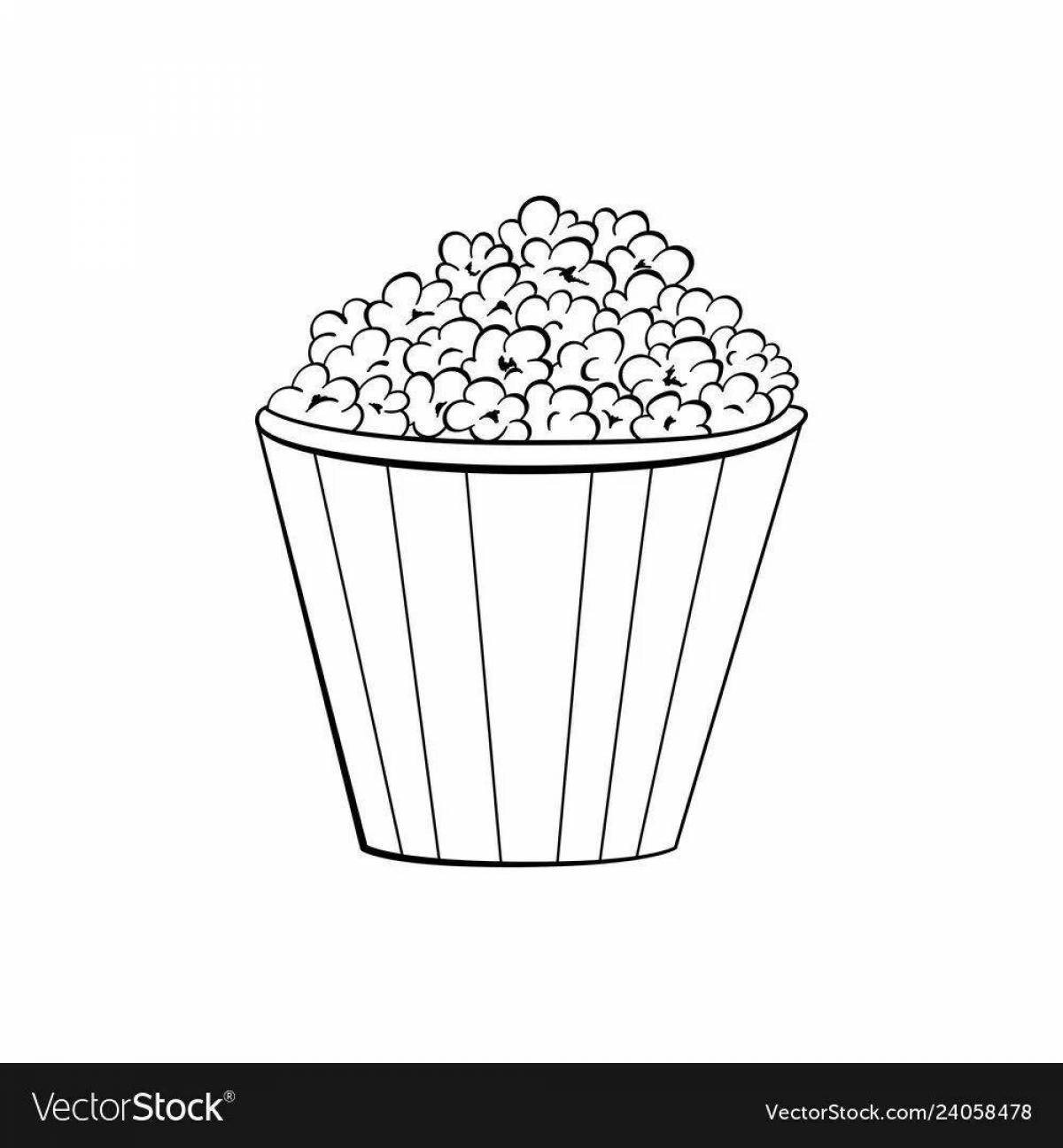 Great popcorn coloring book for kids