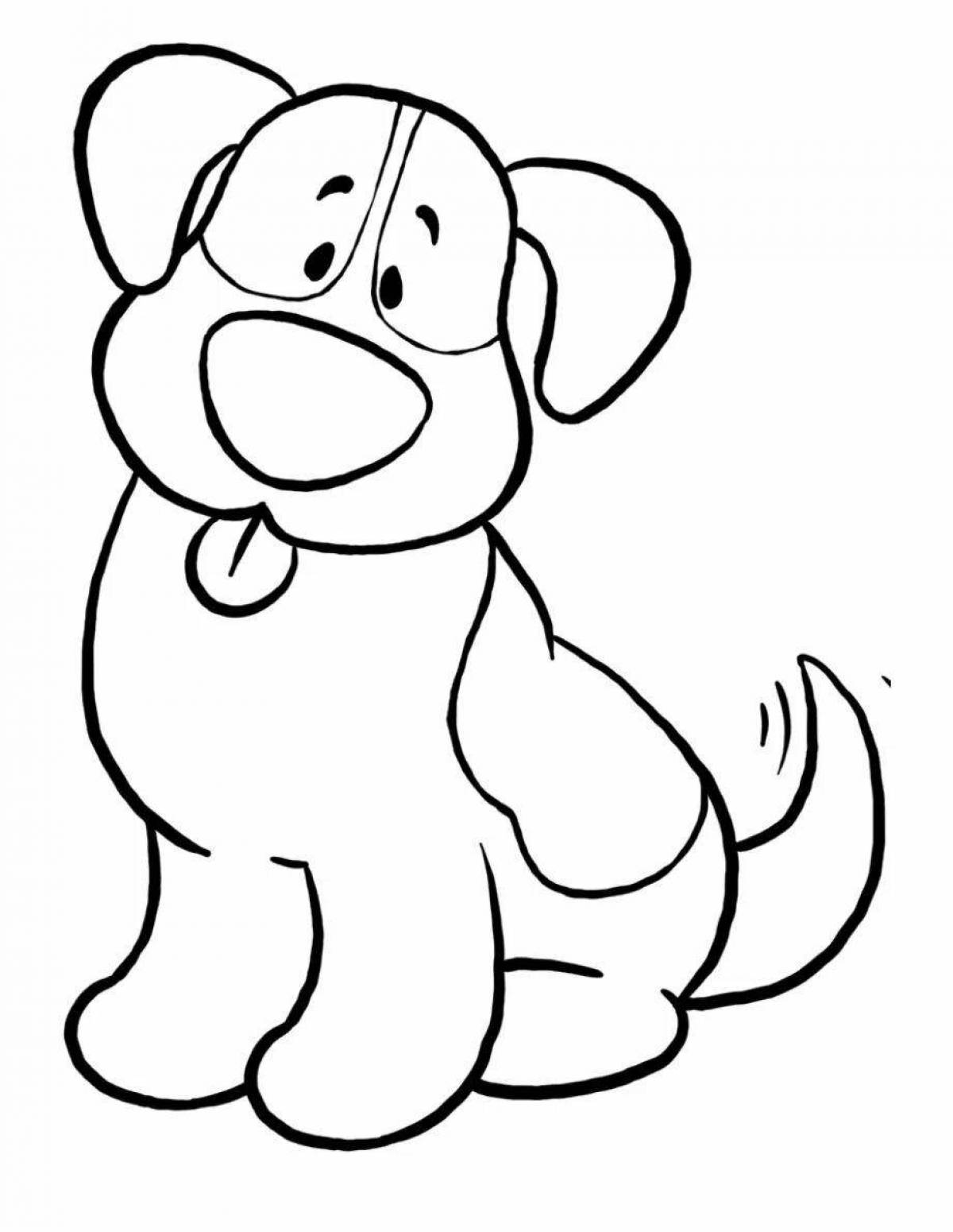 Coloring page yapping puppy