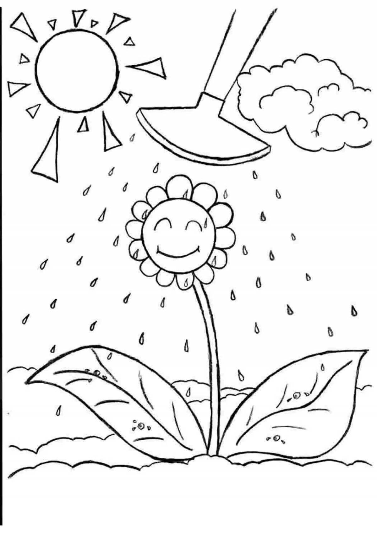 Fun ecology coloring book for preschoolers