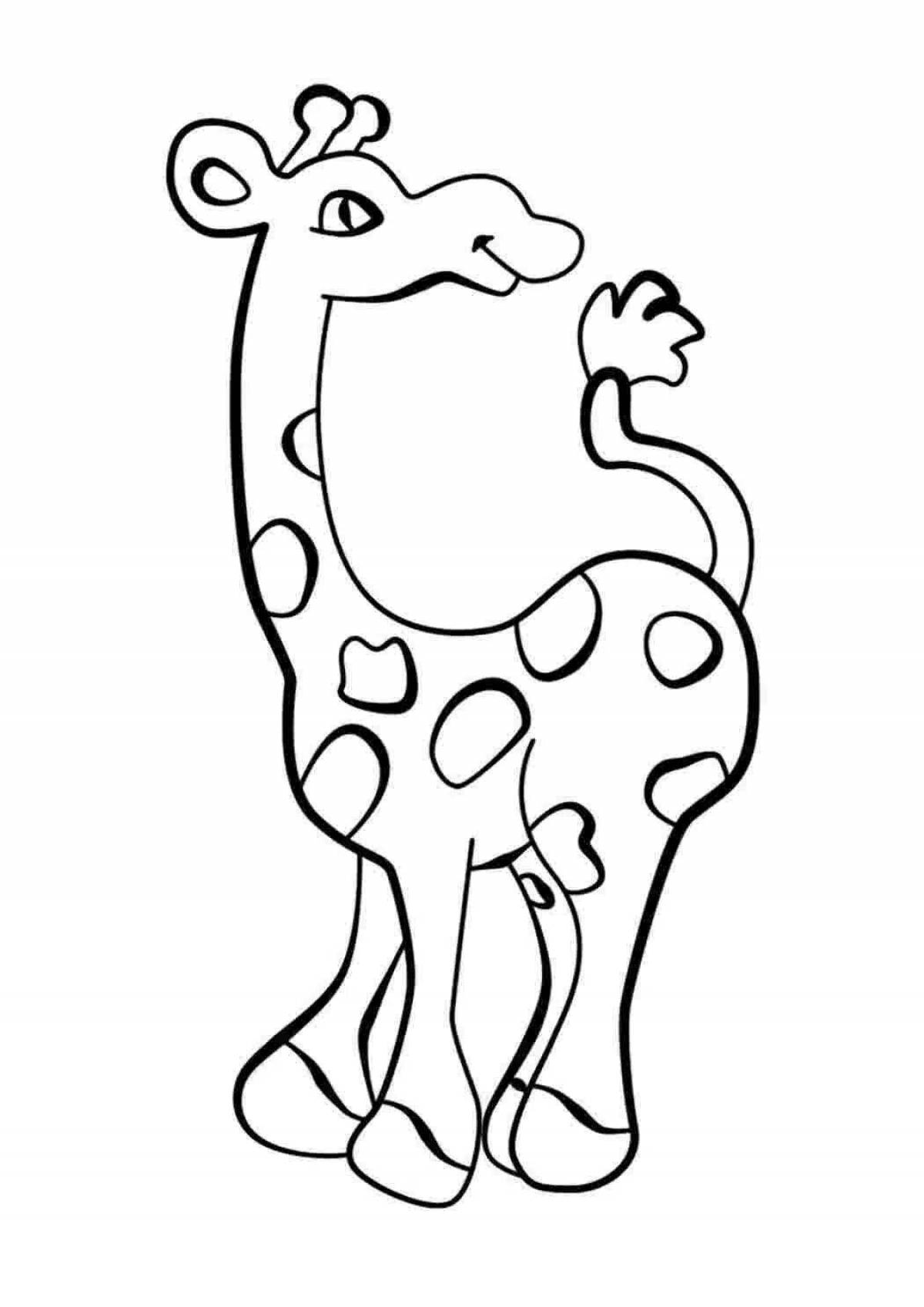 Colorful African animals coloring pages for kids