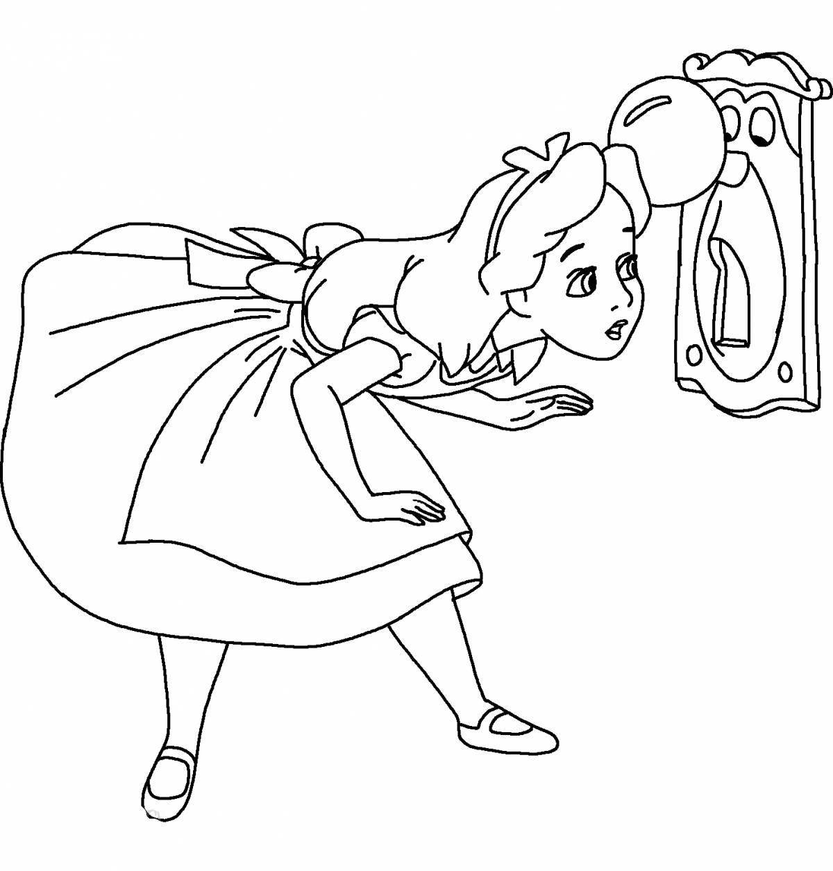 Cute alice coloring pages for girls