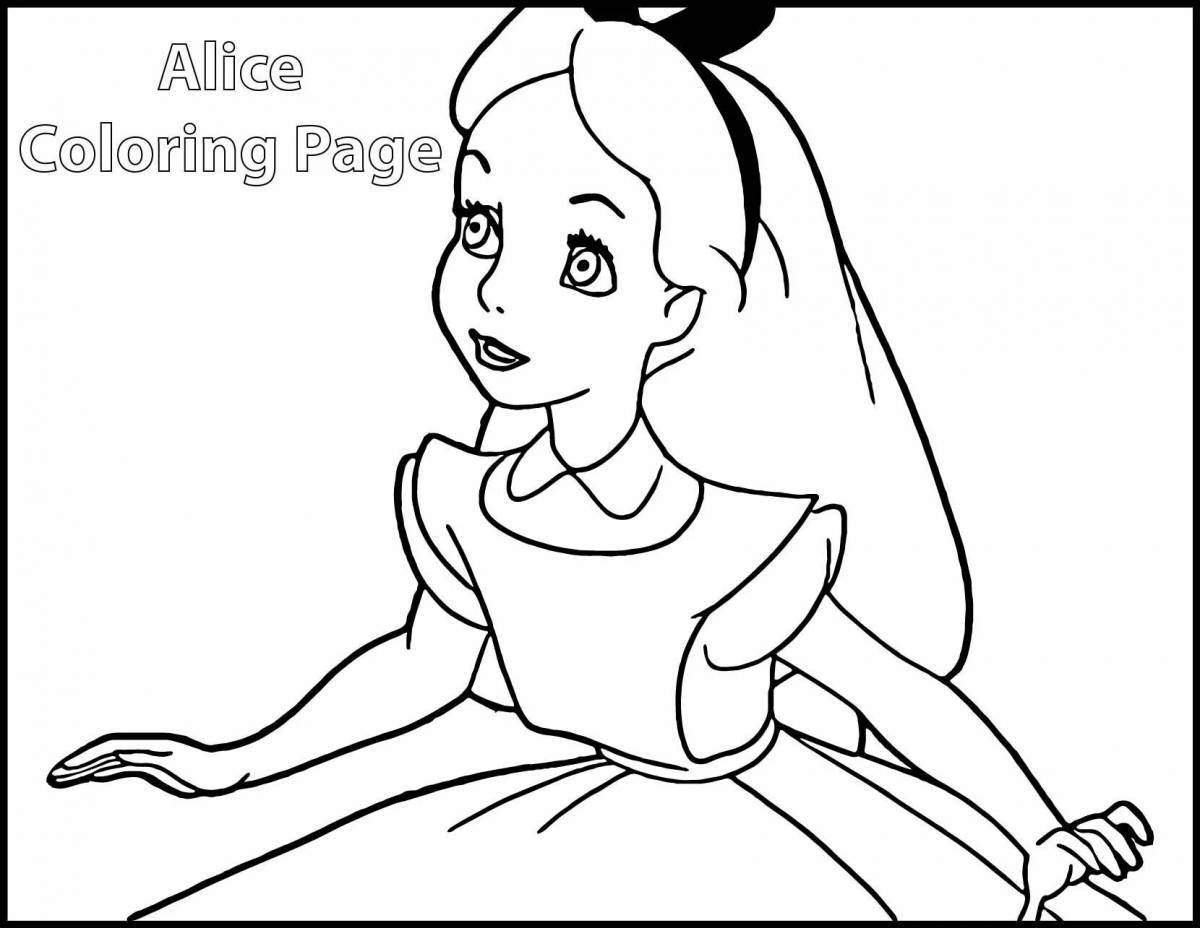 Exquisite alice coloring for girls
