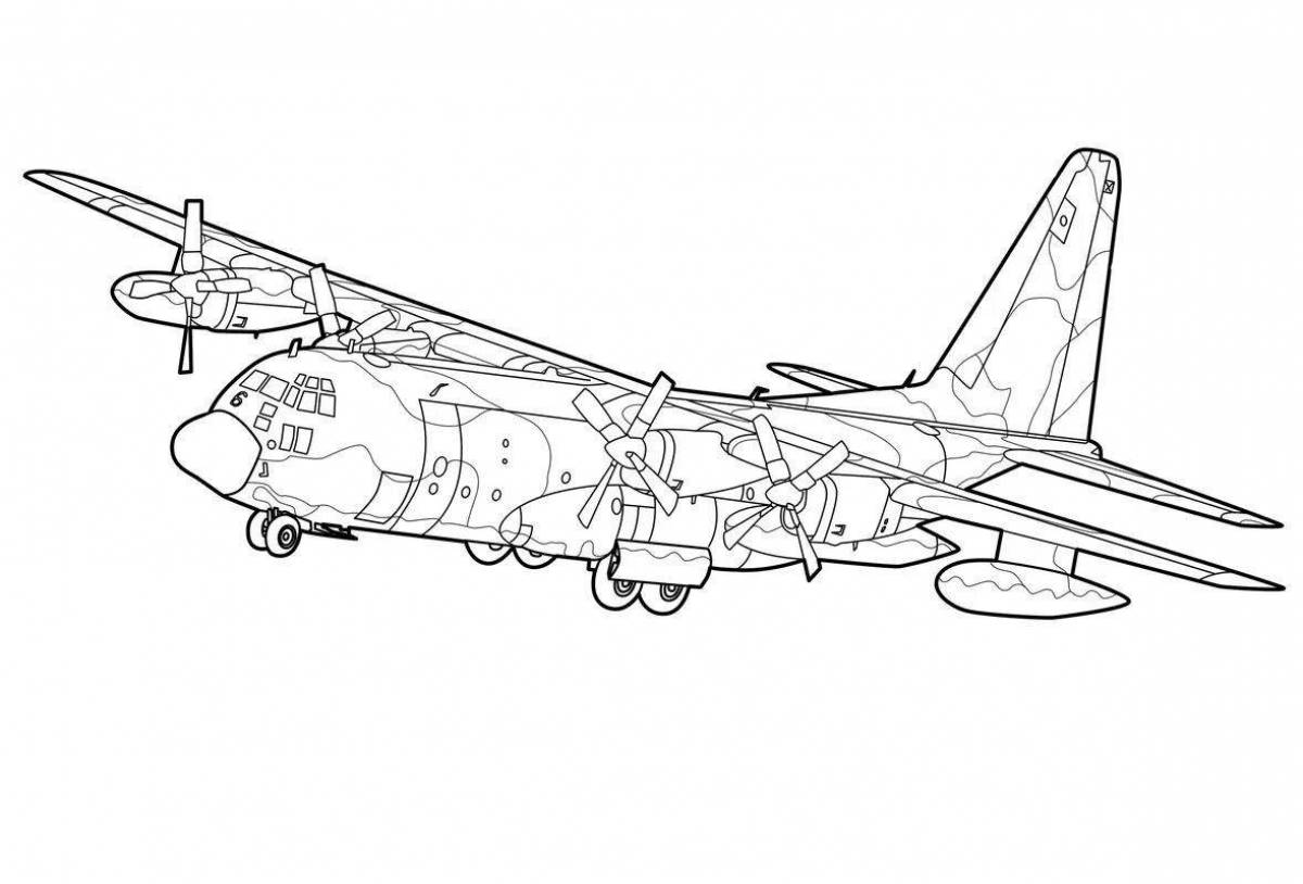 Красочный бомбардировщик раскраска для мальчиков