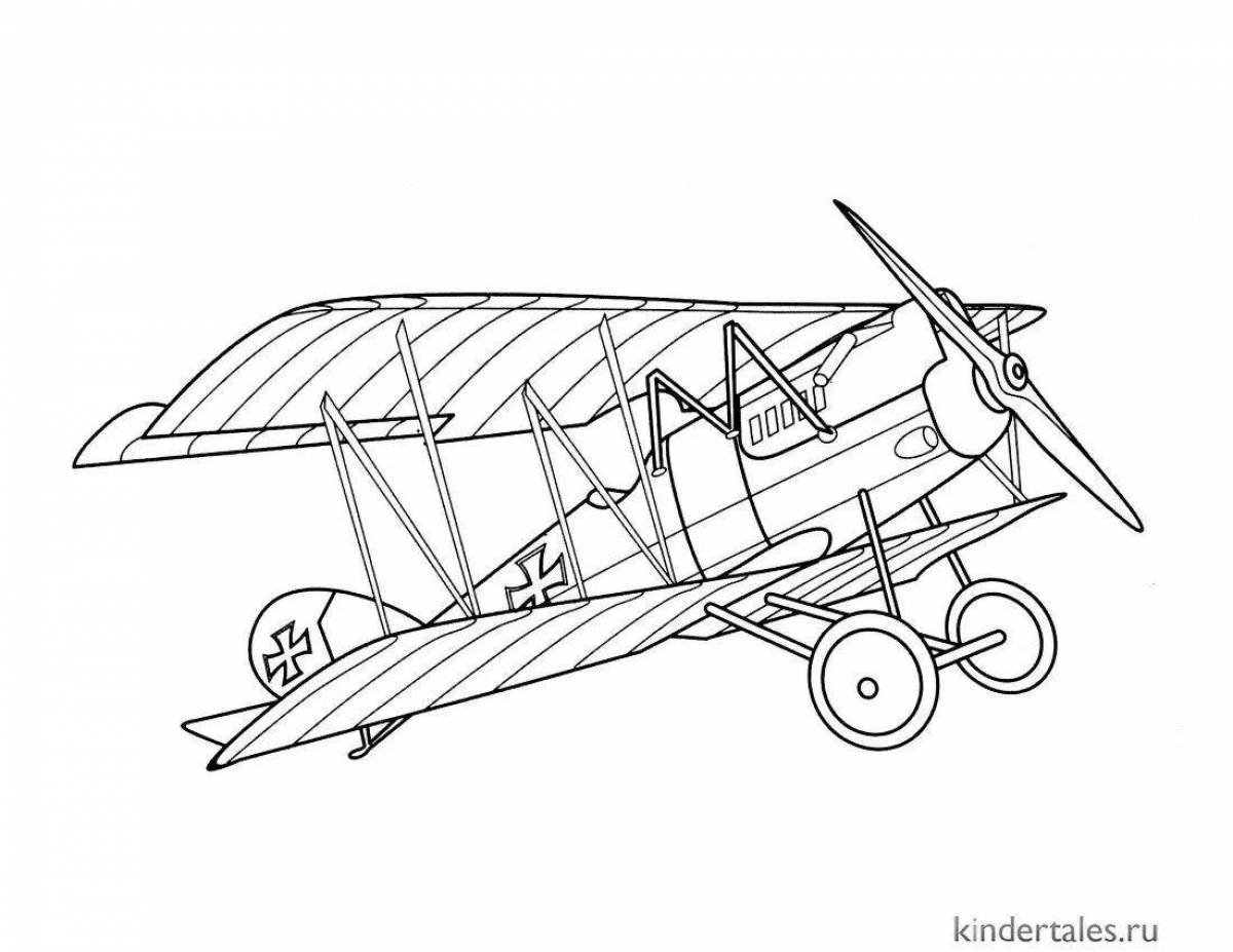 Bold Bomber Coloring Page for Boys
