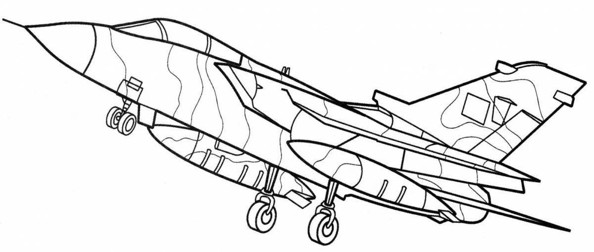 Раскраска очаровательный бомбардировщик для мальчиков