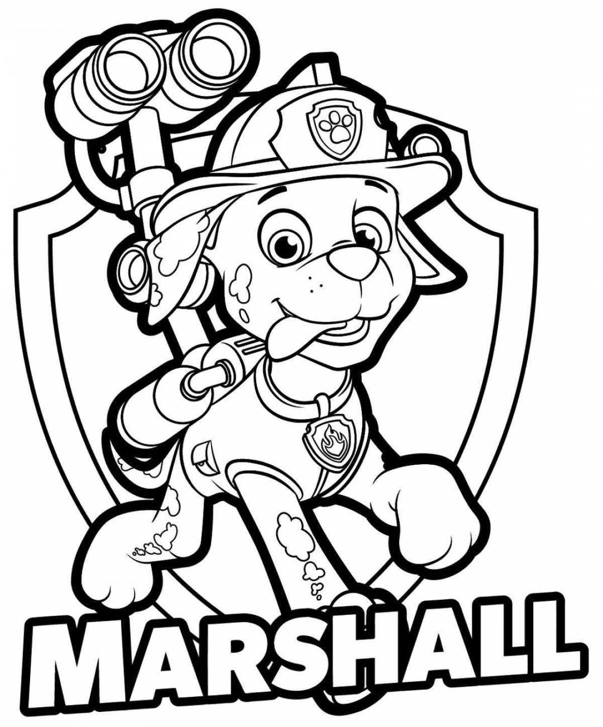 Marshal coloring book for kids