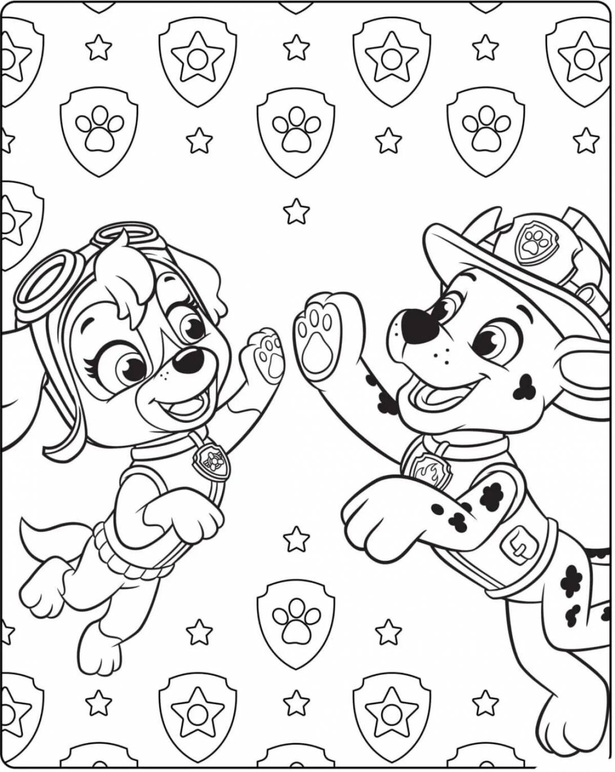 Marshal inspirational coloring book for kids
