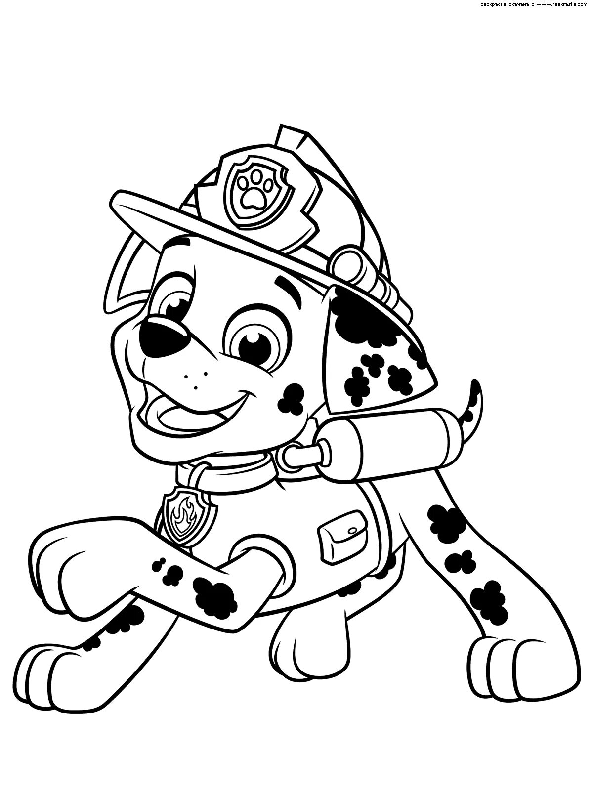 Marshal coloring book for kids
