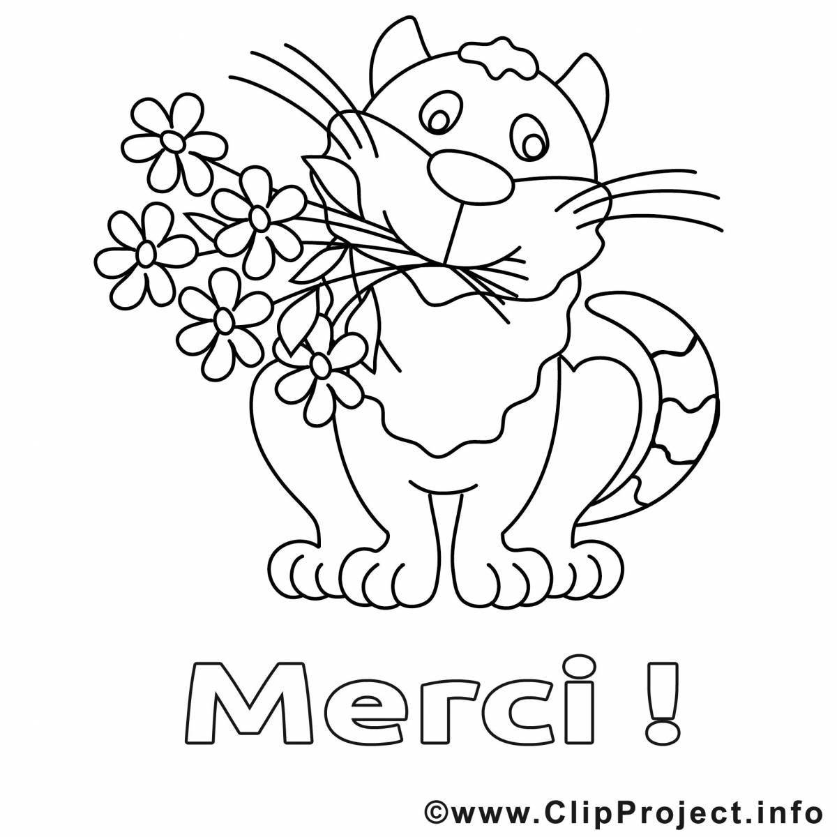 Bright thanksgiving coloring book for kids