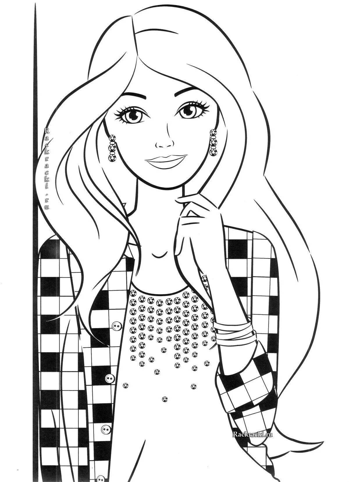 Beautiful coloring book for girls