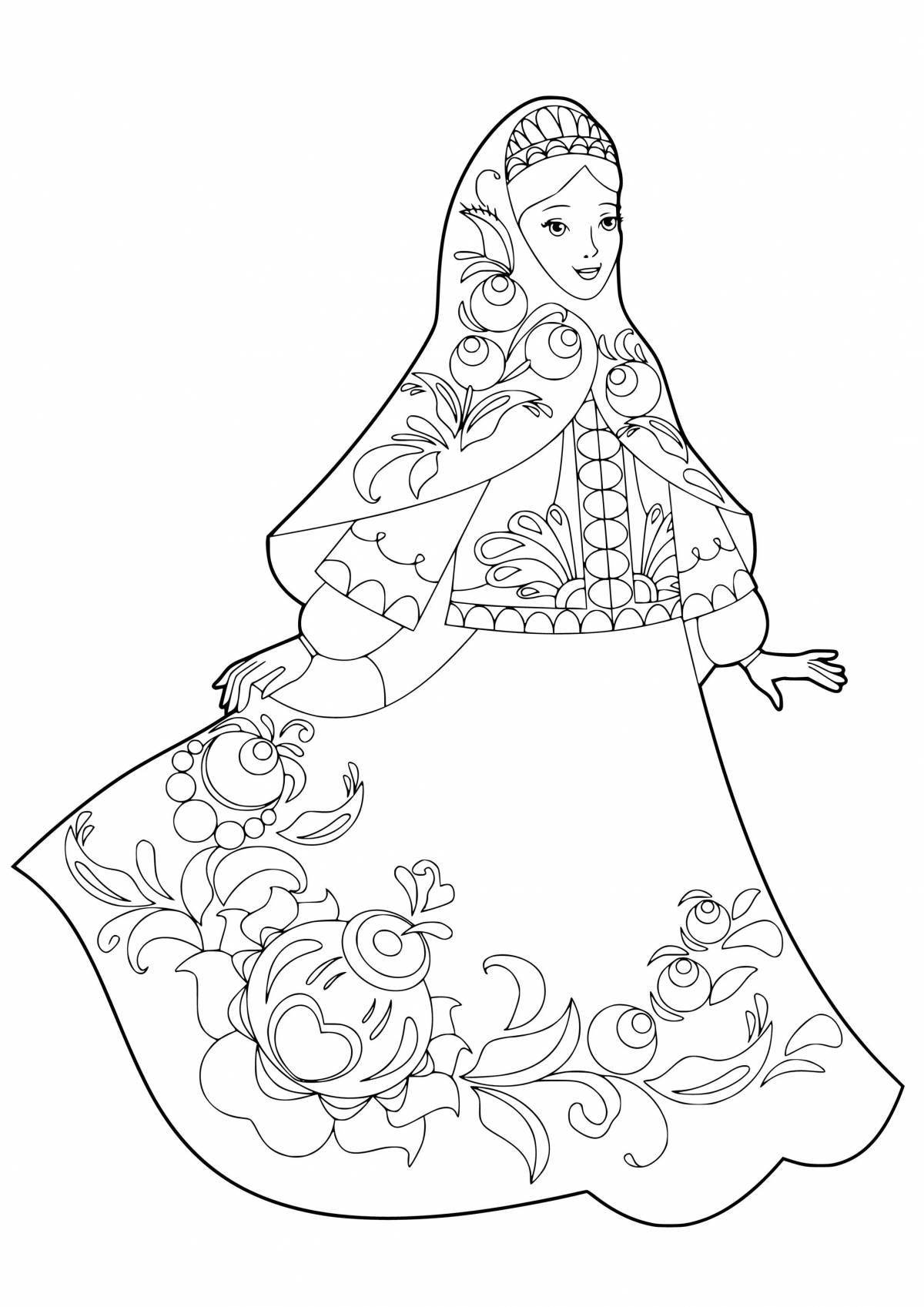Gorgeous Russian beauty coloring book
