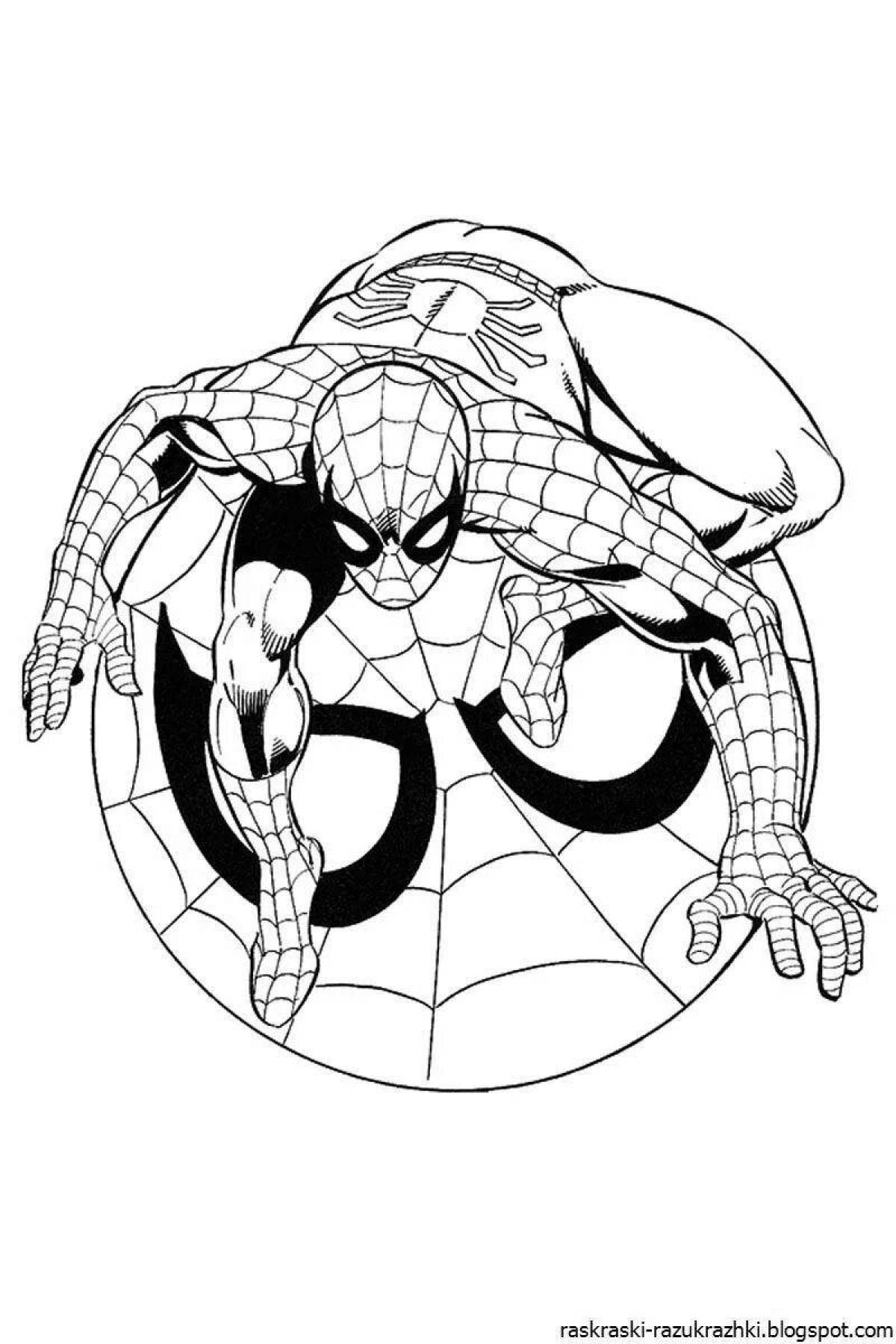 Fantastic spiderman coloring page for kids