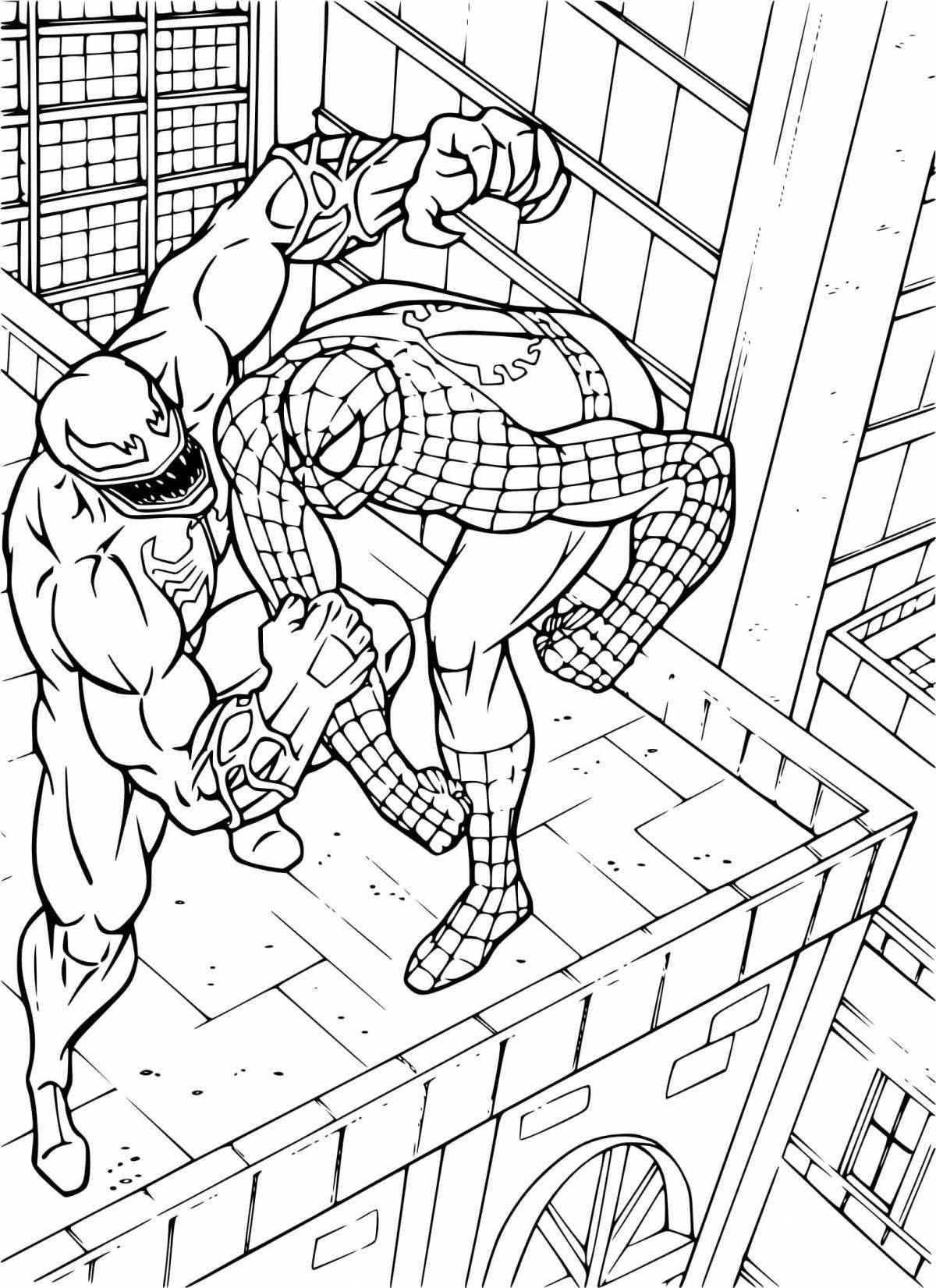 Exquisite spiderman coloring book for kids