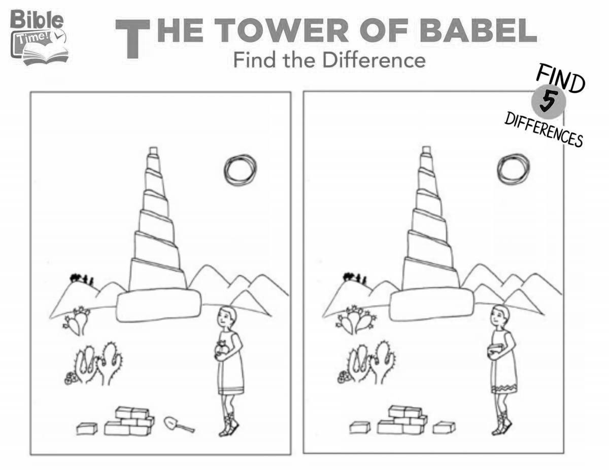A magnificent tower of Babel for children