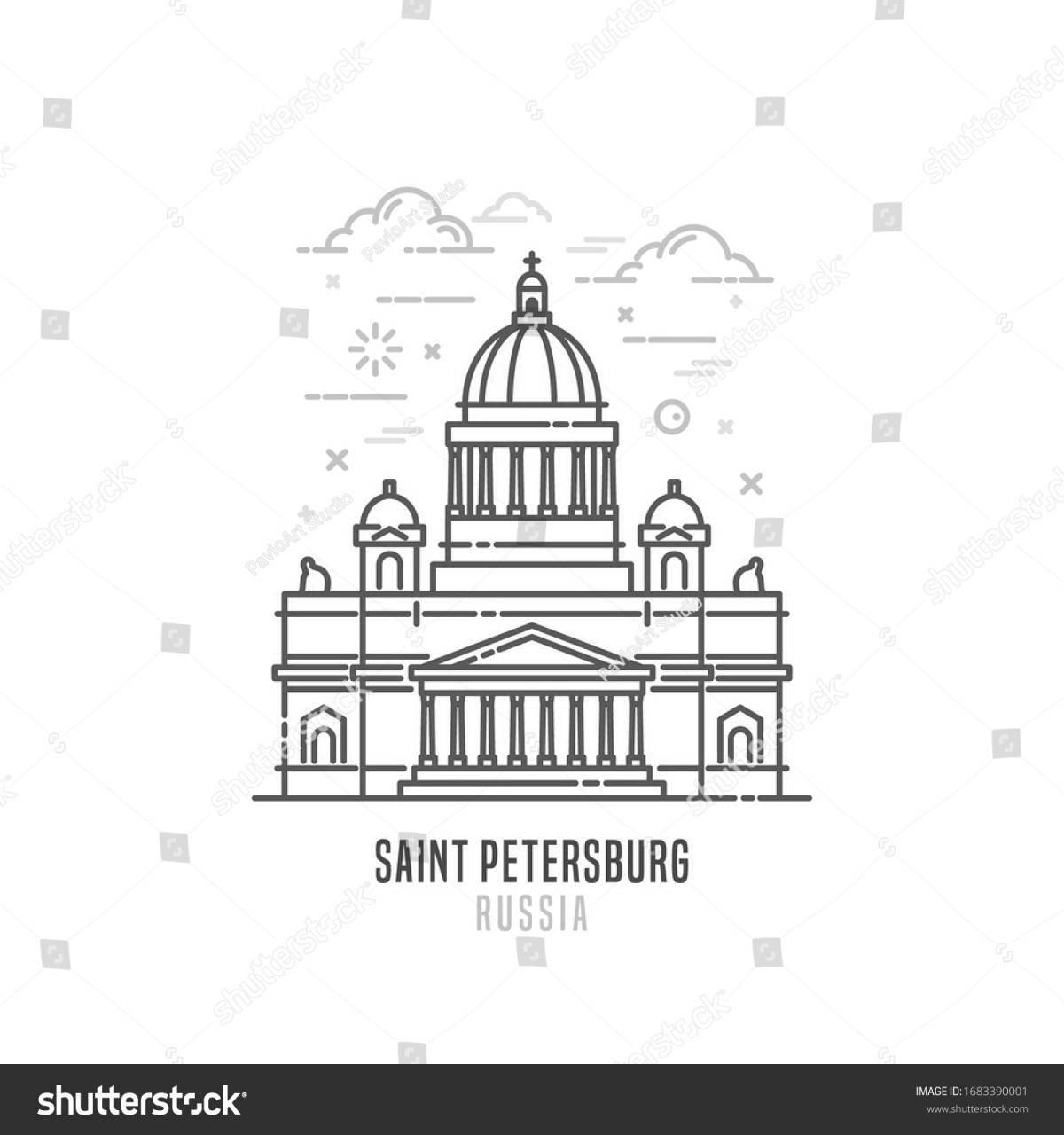 Coloring page glorious Isaac's Cathedral