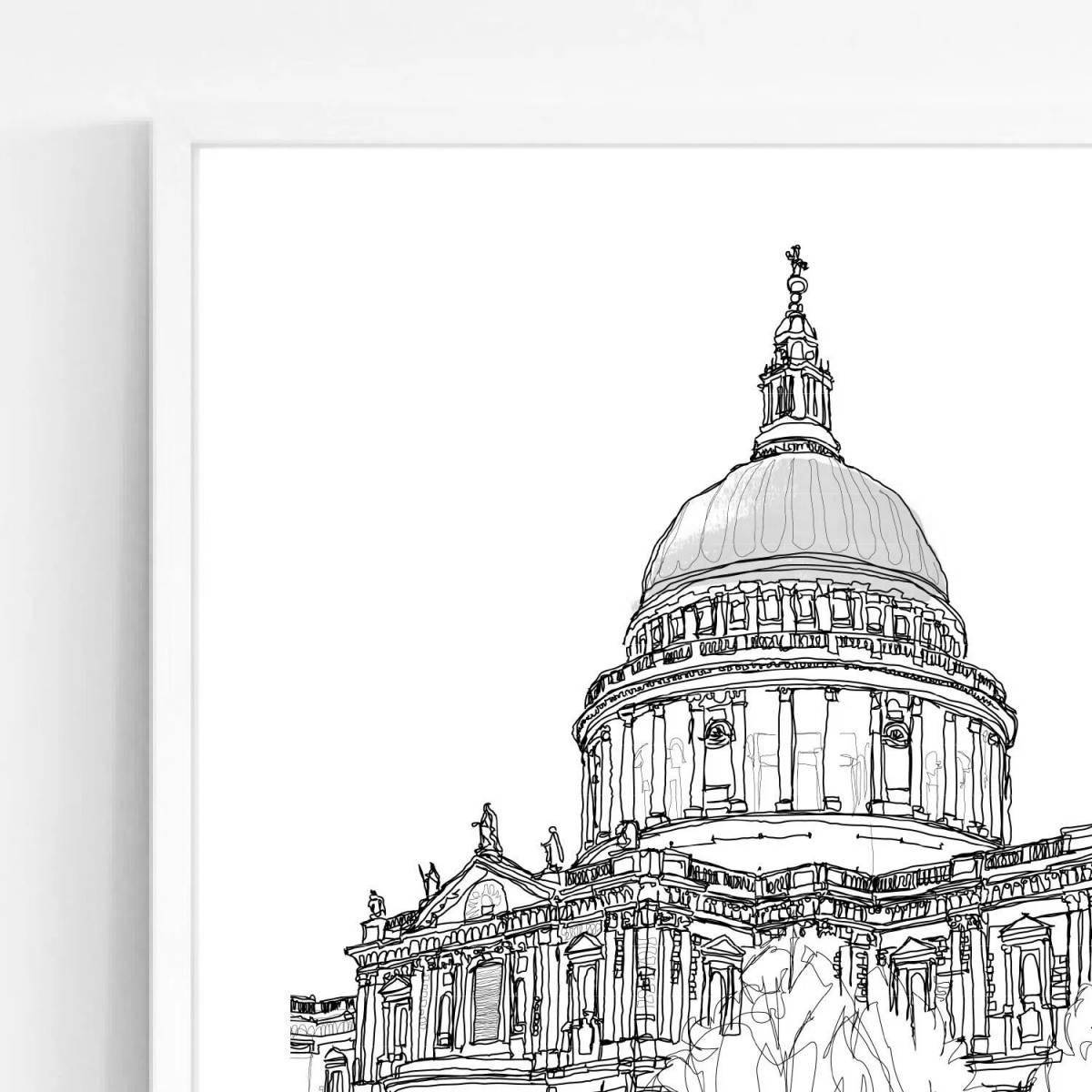 Coloring page charming Isaac's Cathedral