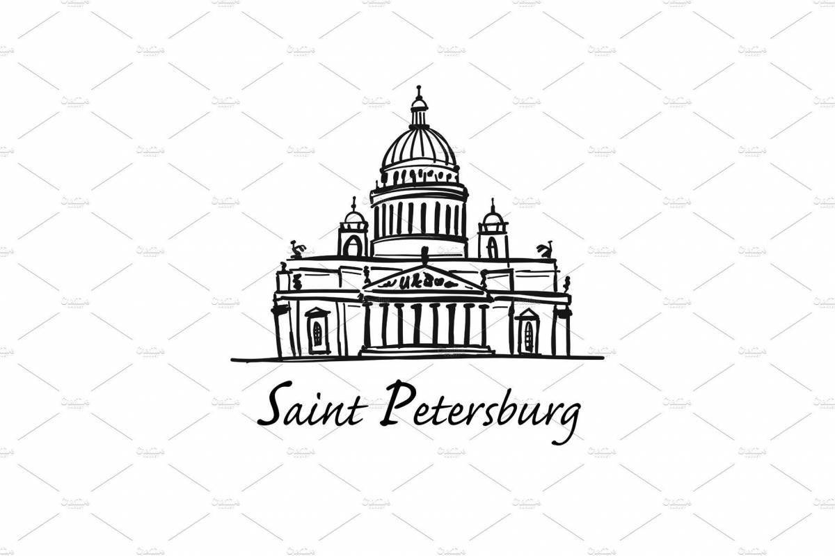 Coloring page captivating Isaac's Cathedral