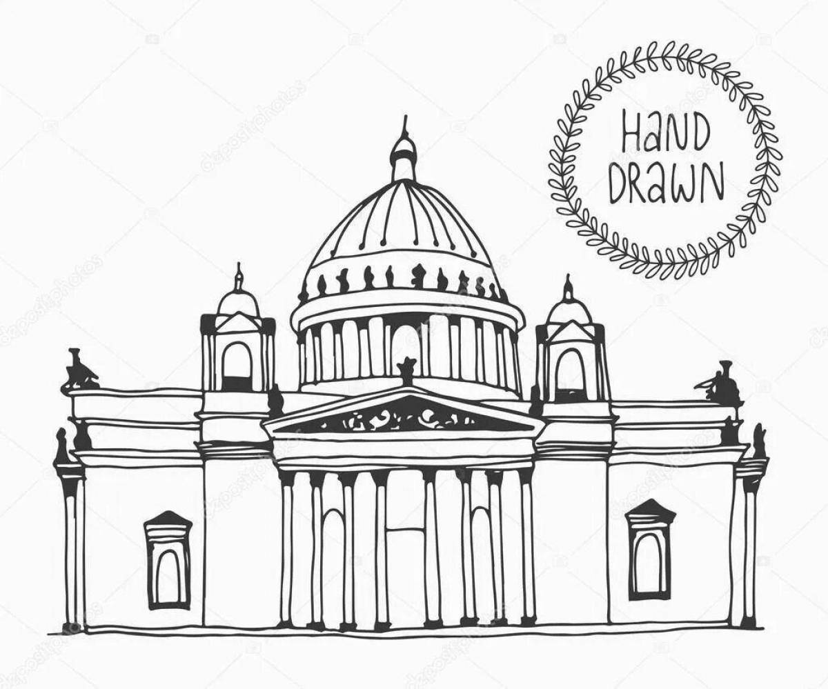 Amazing St. Isaac's Cathedral coloring book