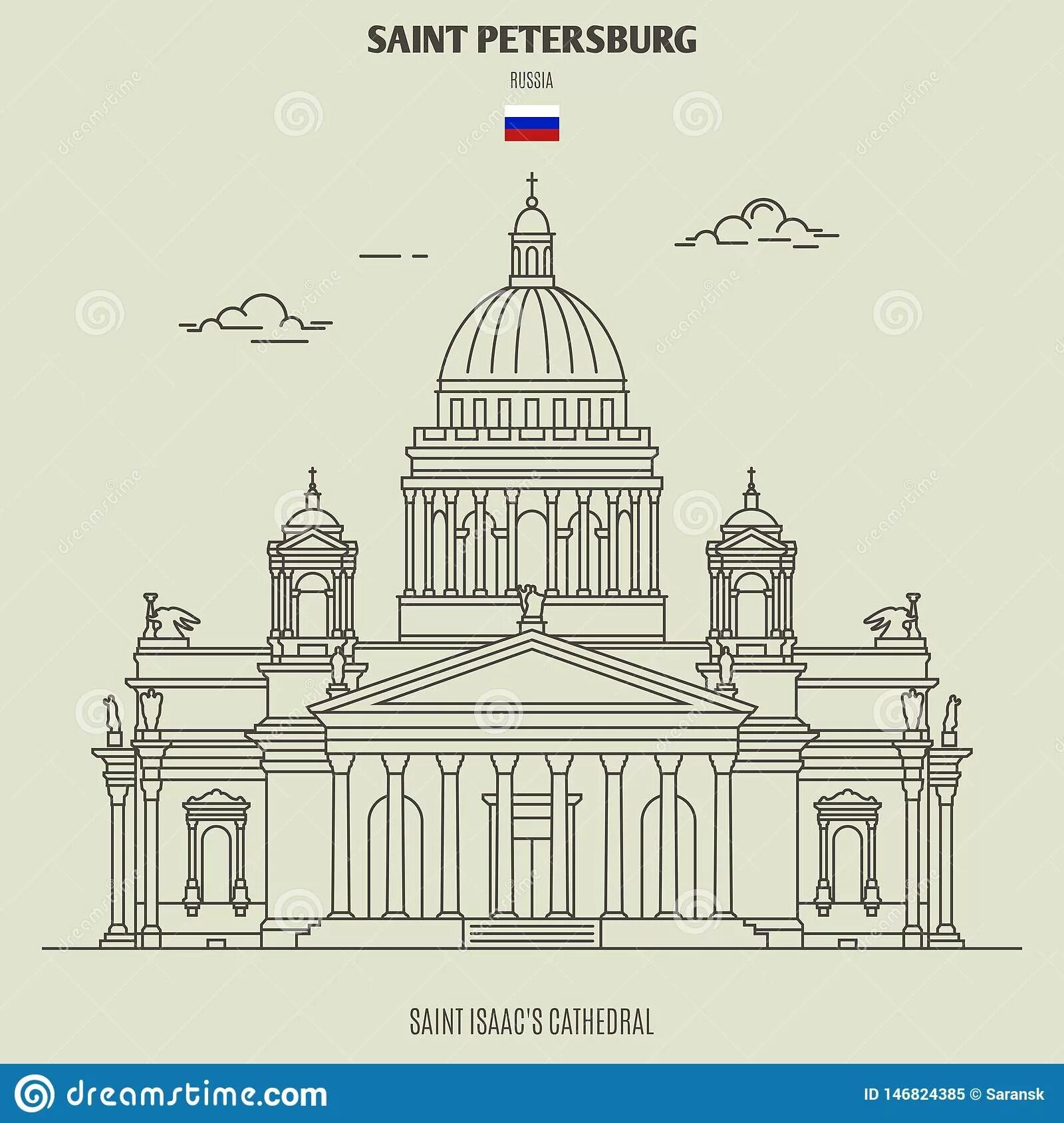 Attractive St. Isaac's Cathedral coloring book