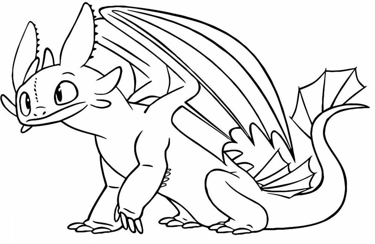 Adorable toothless coloring book for kids