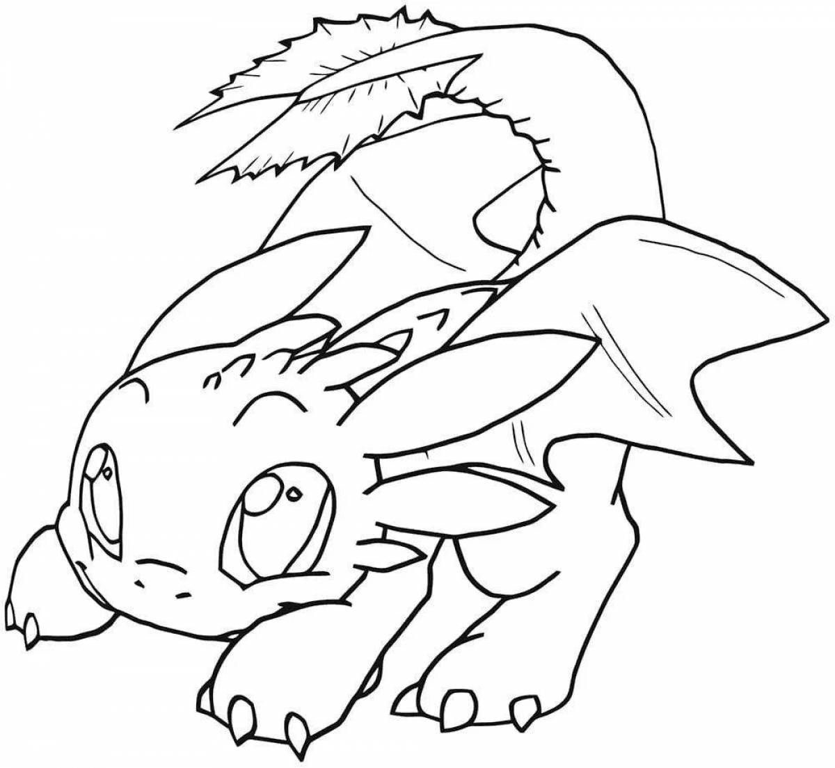 Toothless playful coloring for kids