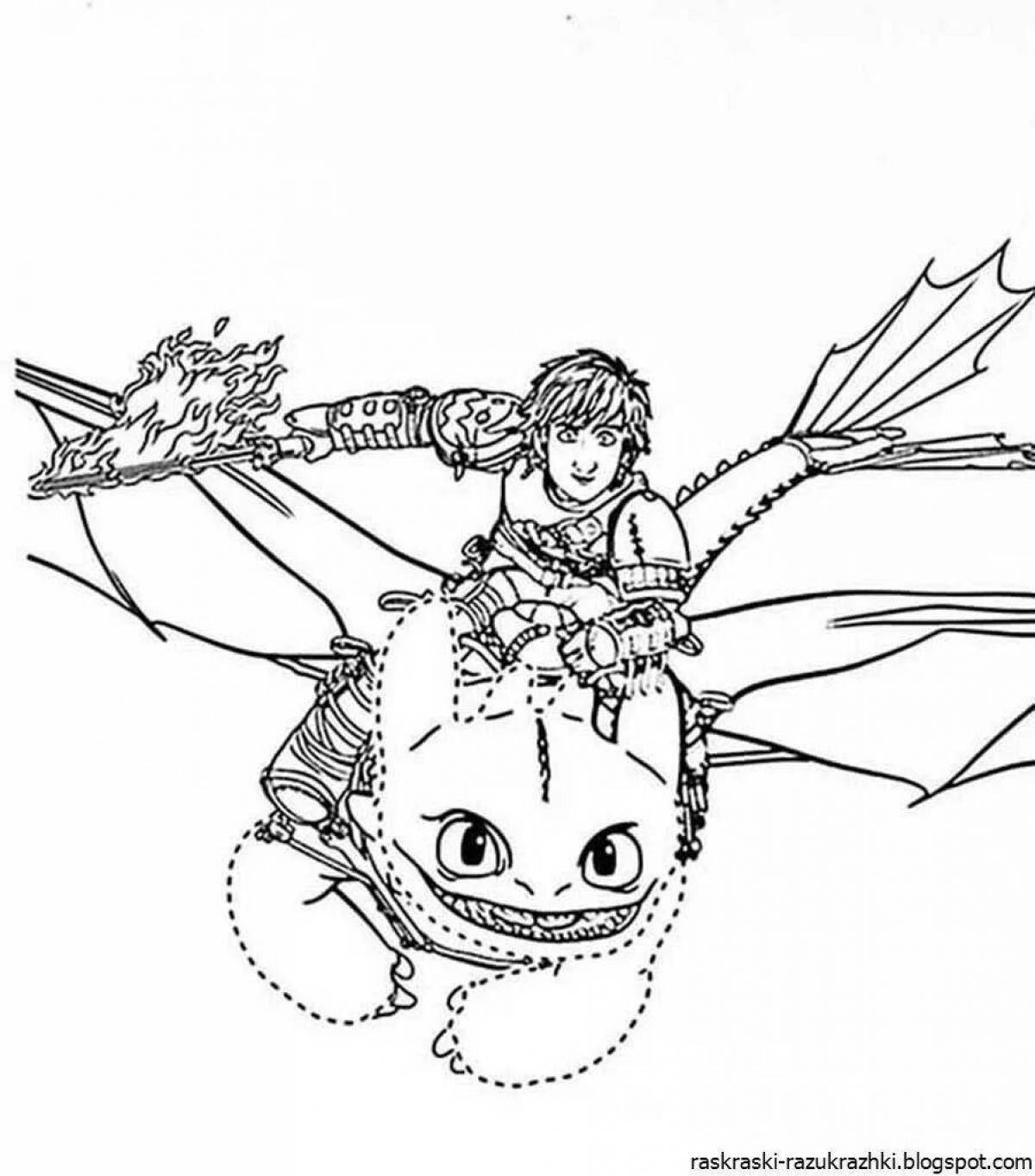 Cute toothless coloring book for kids