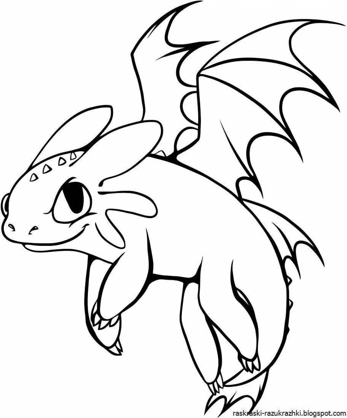 Elegant toothless coloring book for kids