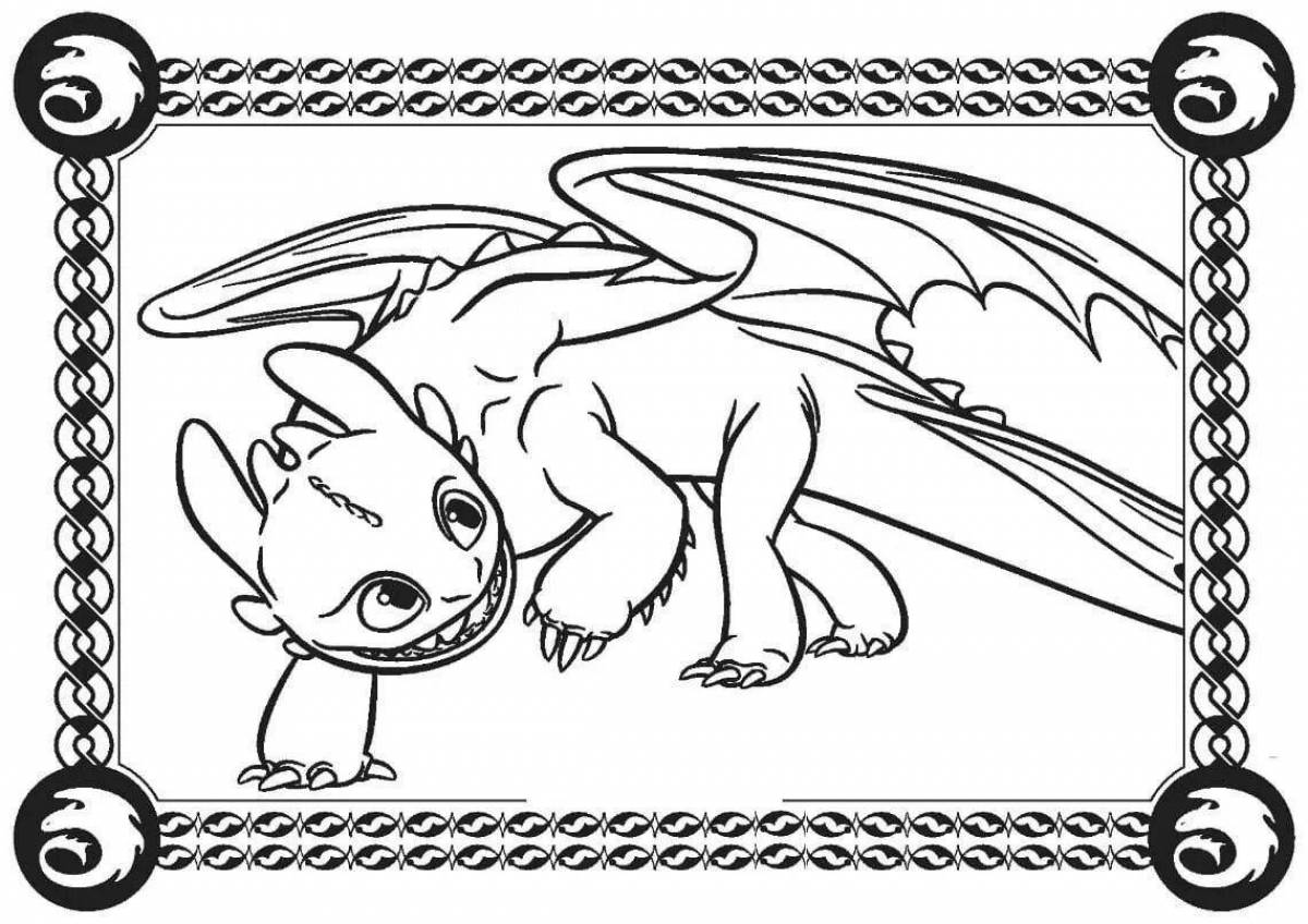 Exciting toothless coloring book for kids